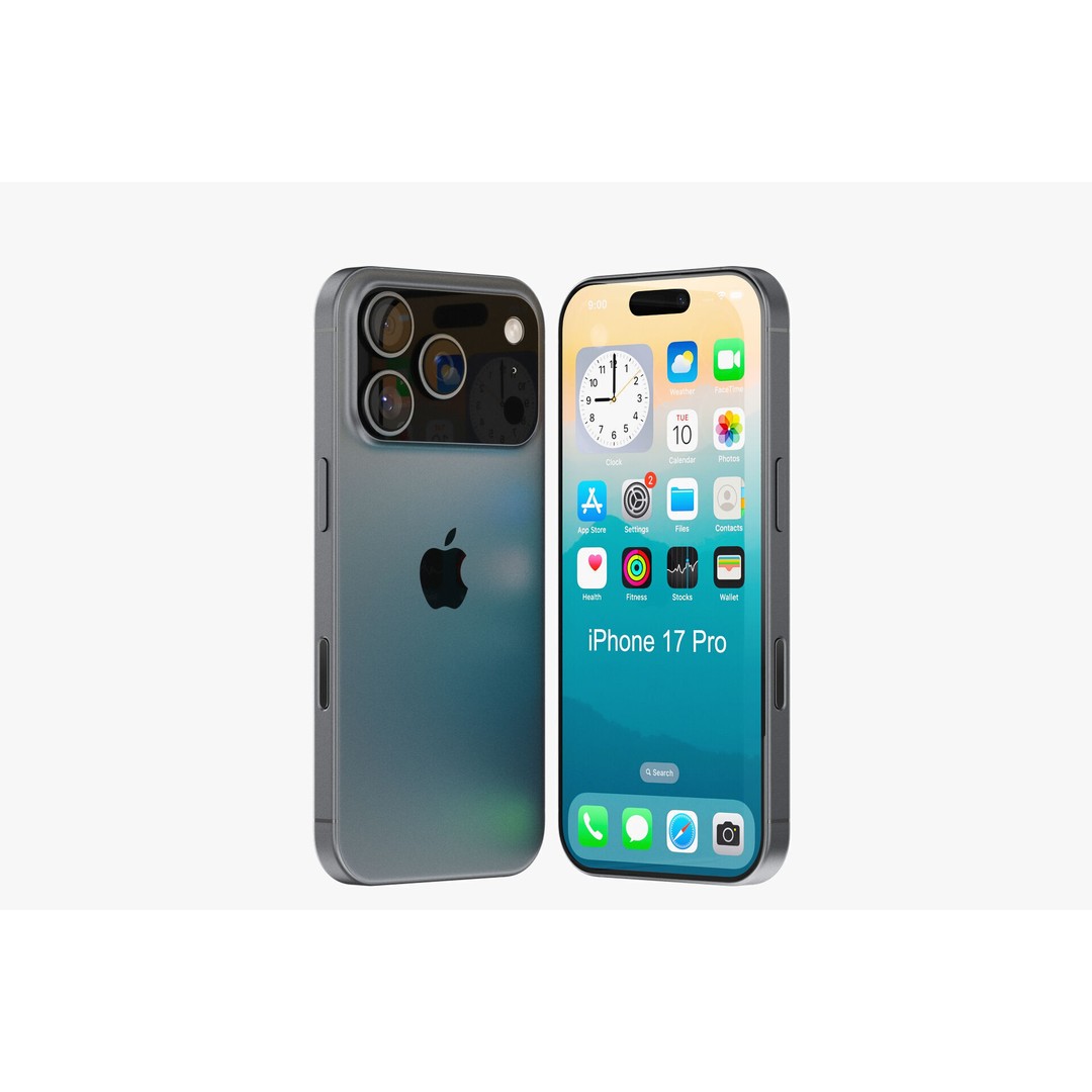 Apple iPhone 17 3D Model – Realistic PBR Asset, Multiple Formats - View 45