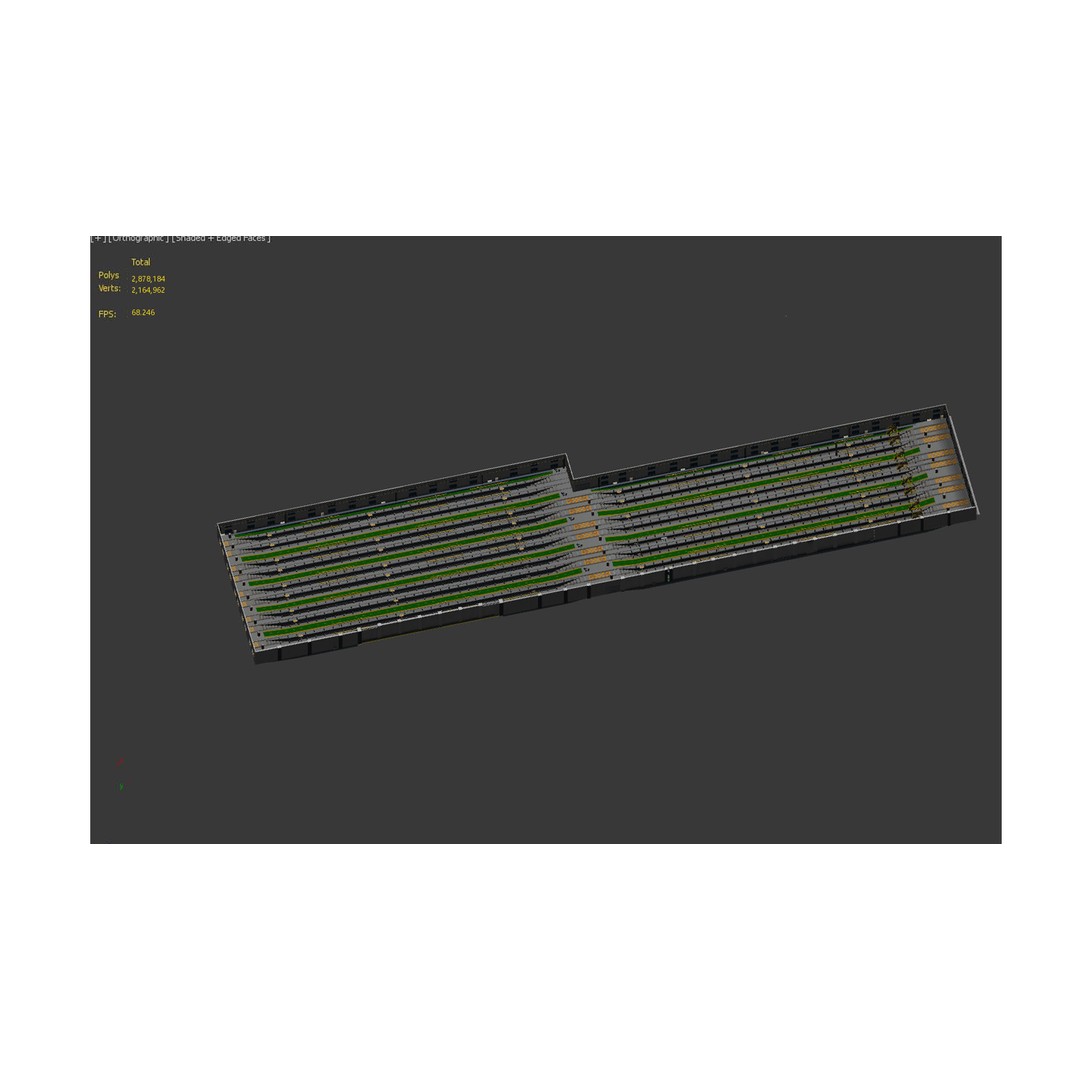 Subway Station 3D Model – Low Poly Urban Environment, FBX - View 14