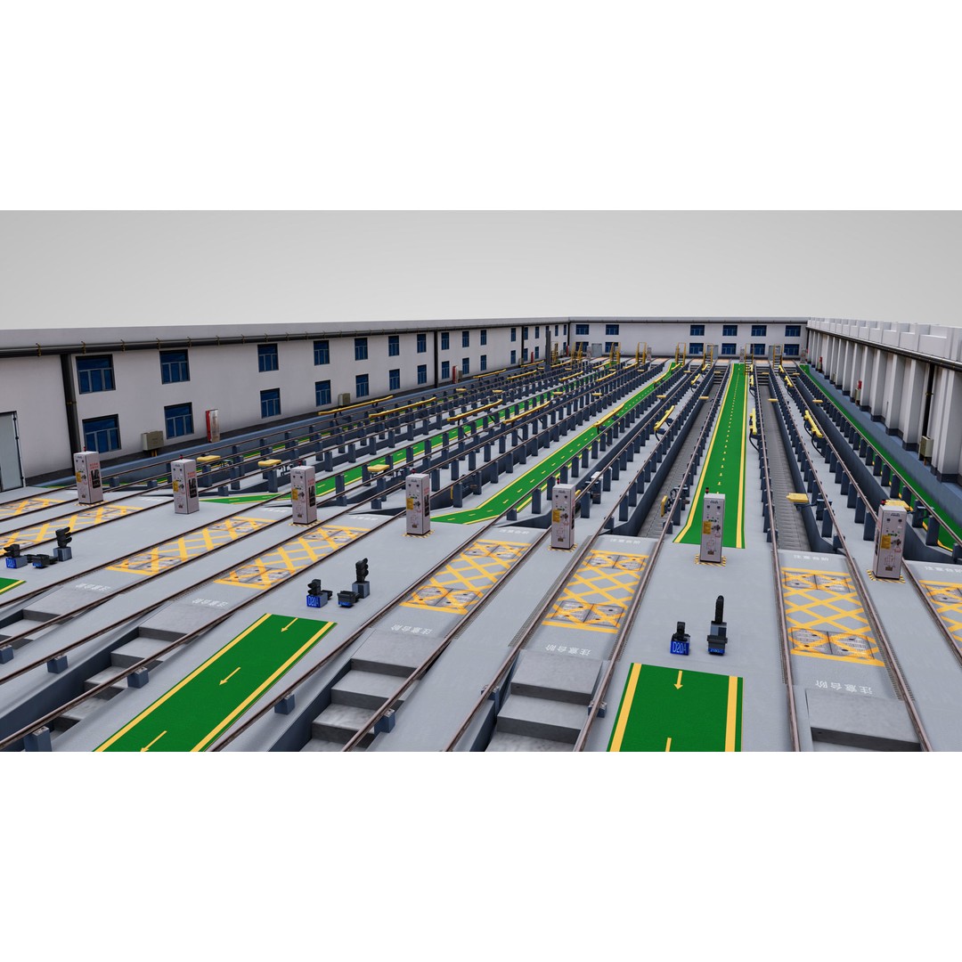 Subway Station 3D Model – Low Poly Urban Environment, FBX - View 5