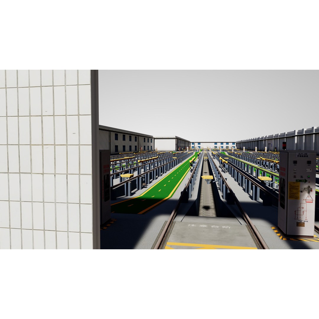Subway Station 3D Model – Low Poly Urban Environment, FBX - View 7