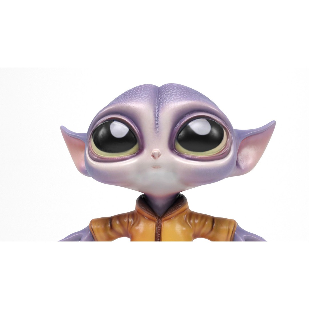 Little Alien 3D Model – Low Poly Rigged Character with Animations - View 15