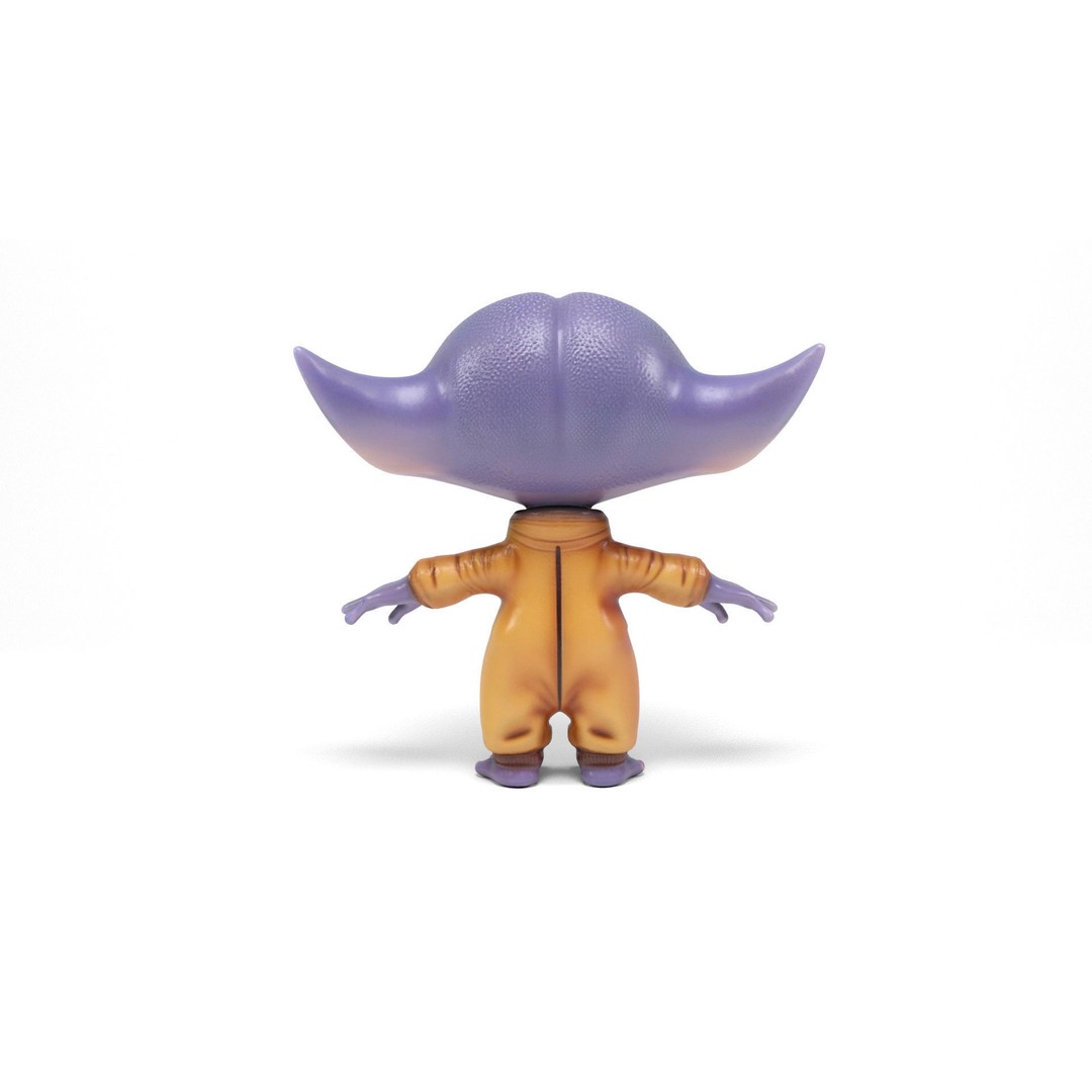 Little Alien 3D Model – Low Poly Rigged Character with Animations - View 7