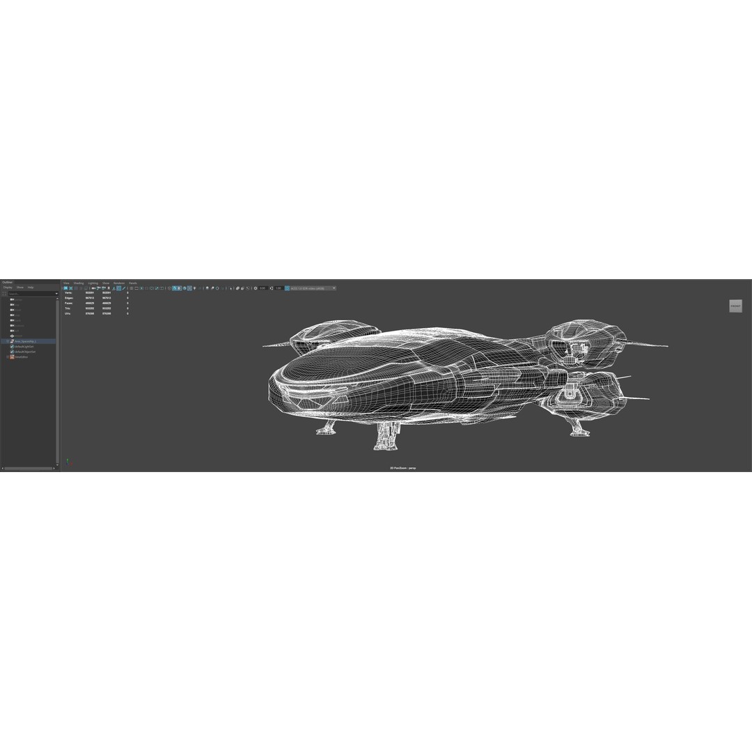 Ares 01 Spaceship 3D Model – Ultra-Exclusive Frigate-Class, FBX, PBR