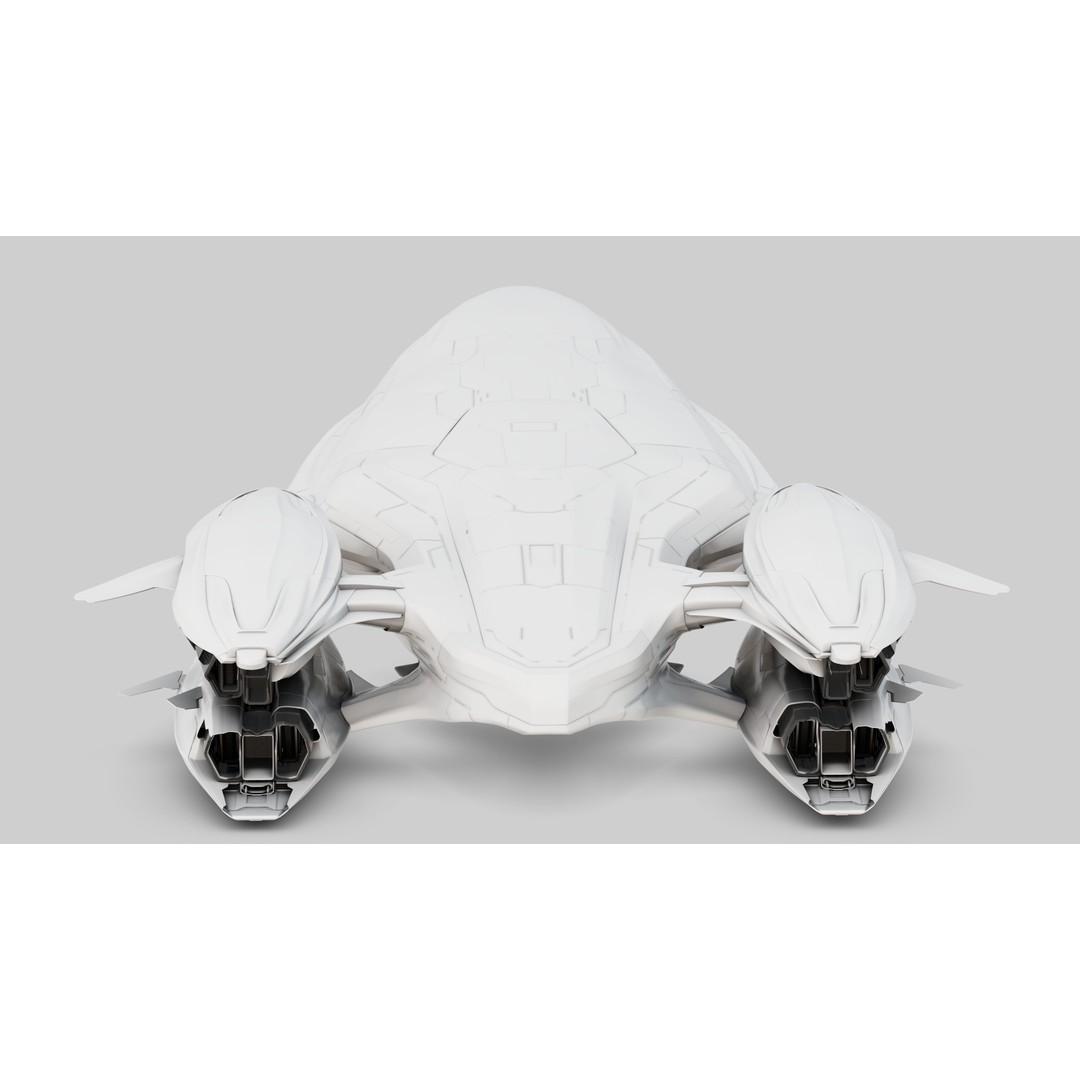 Ares 01 Spaceship 3D Model – Ultra-Exclusive Frigate-Class, FBX, PBR - View 11