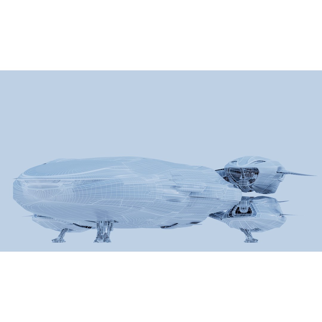 Ares 01 Spaceship 3D Model – Ultra-Exclusive Frigate-Class, FBX, PBR - View 13
