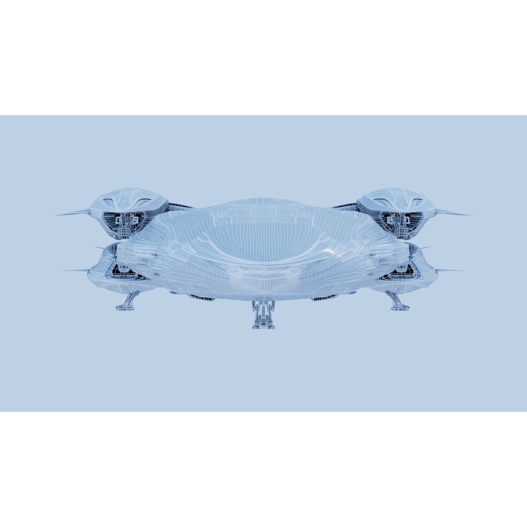 Ares 01 Spaceship 3D Model – Ultra-Exclusive Frigate-Class, FBX, PBR - View 14