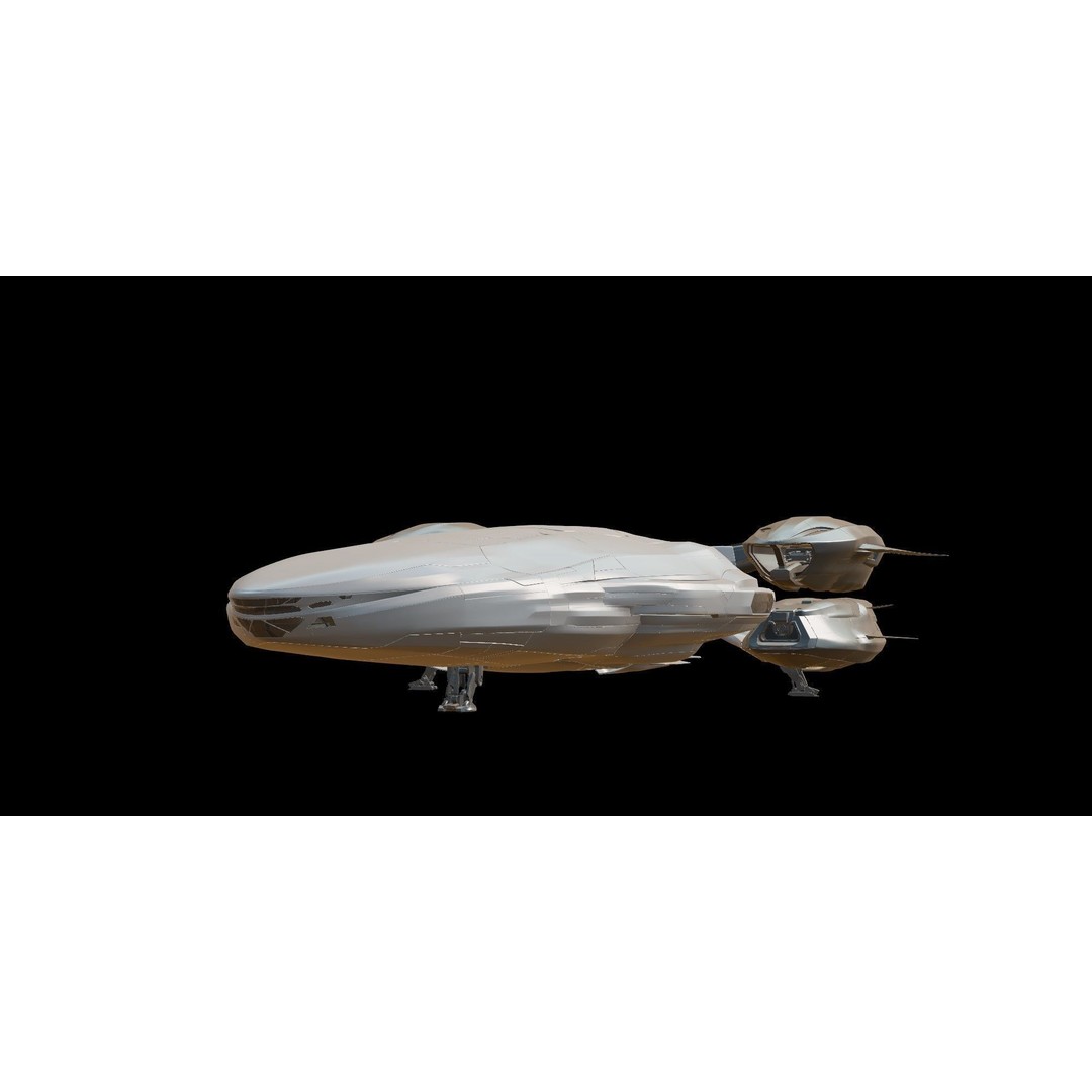 Ares 01 Spaceship 3D Model – Ultra-Exclusive Frigate-Class, FBX, PBR - View 16
