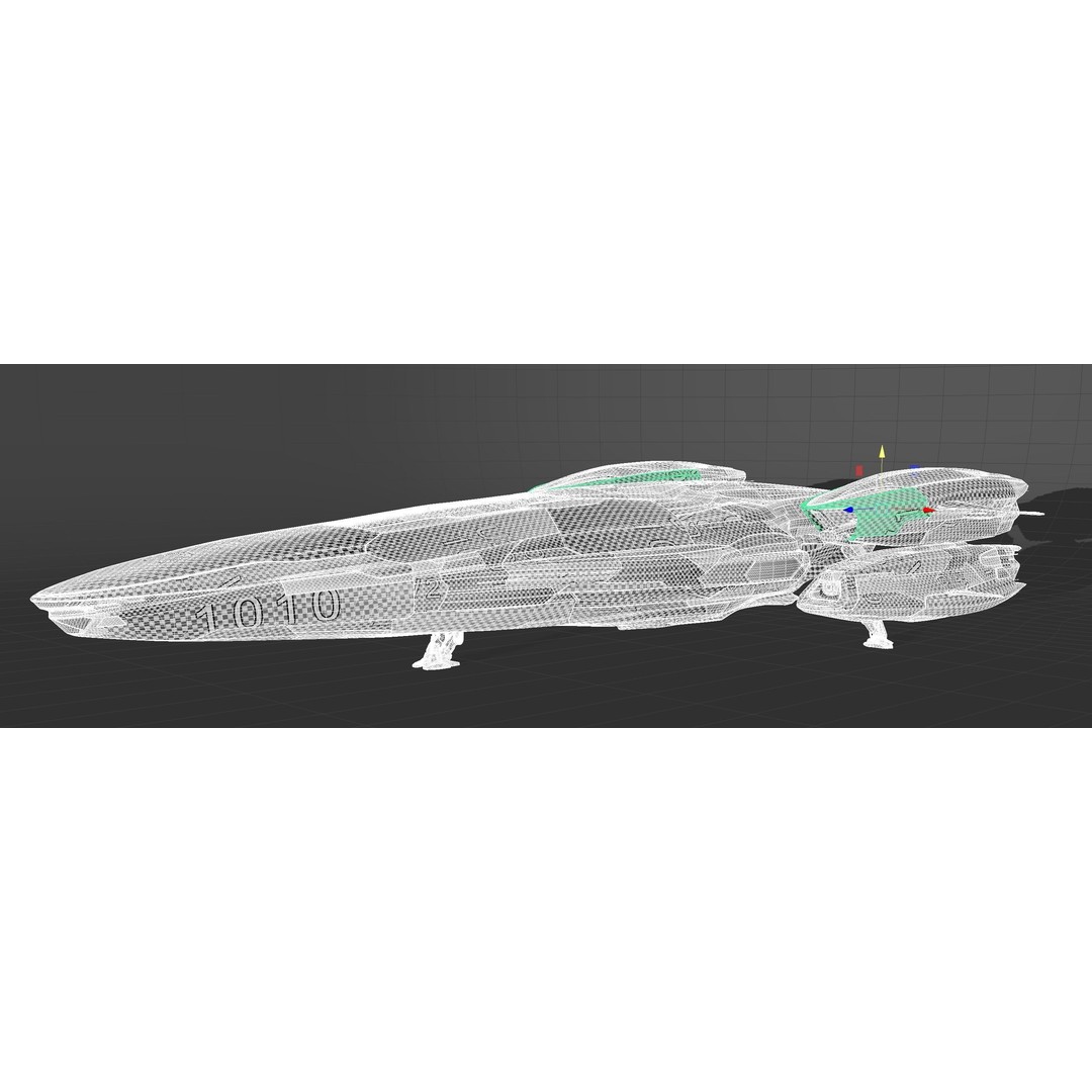 Ares 01 Spaceship 3D Model – Ultra-Exclusive Frigate-Class, FBX, PBR - View 19