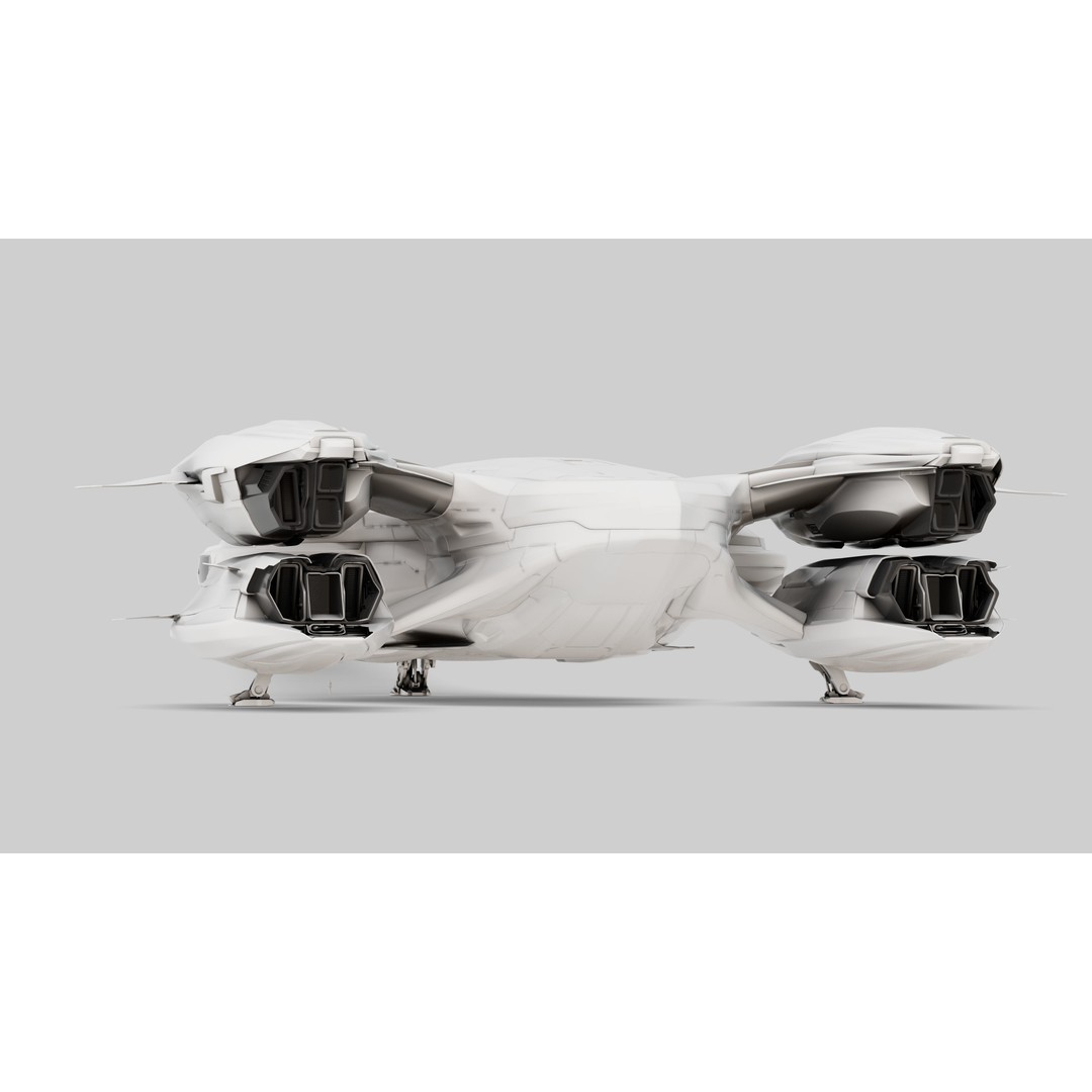 Ares 01 Spaceship 3D Model – Ultra-Exclusive Frigate-Class, FBX, PBR - View 8