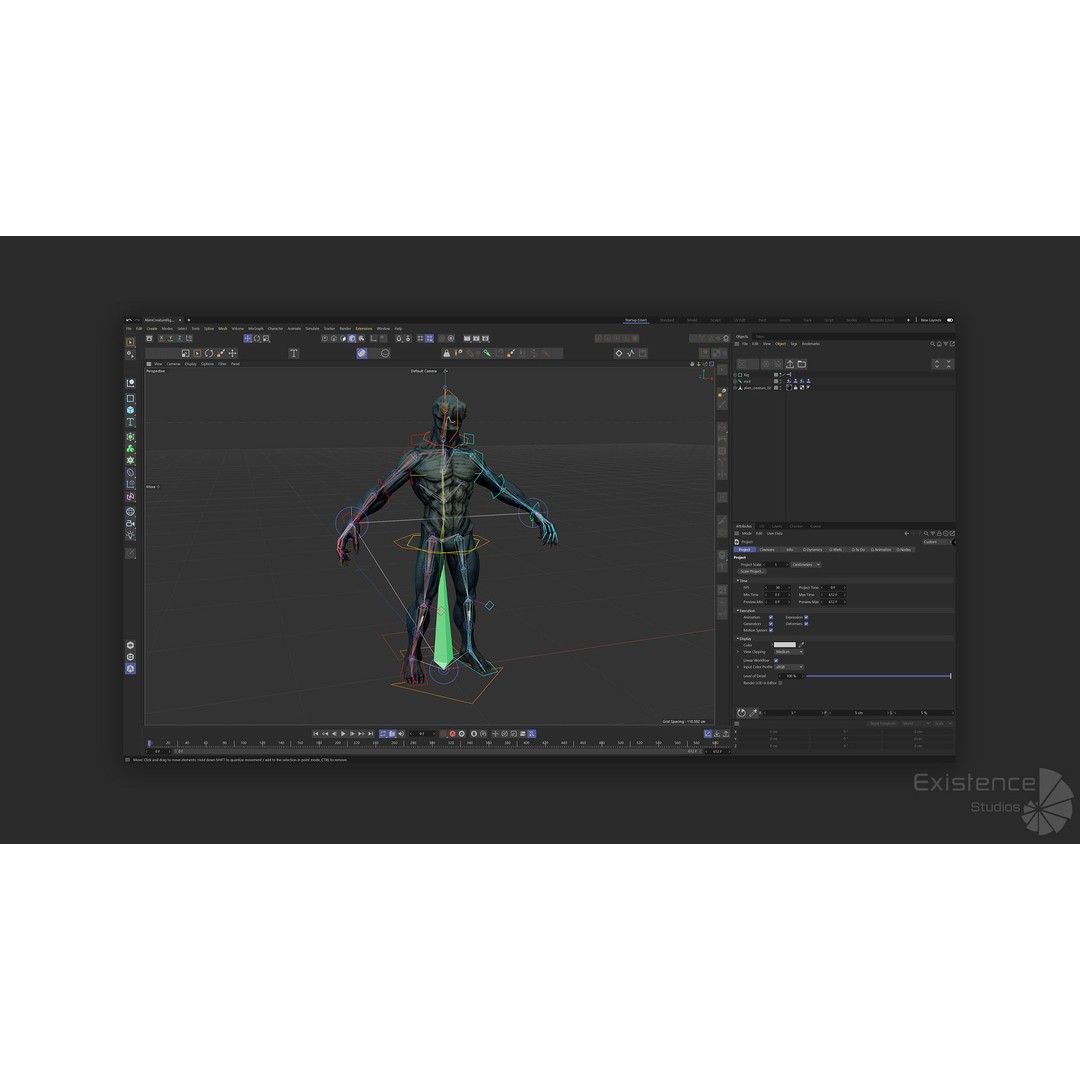 Alien Creature 3D Model – Low Poly Animated Fantasy Enemy, FBX - View 10
