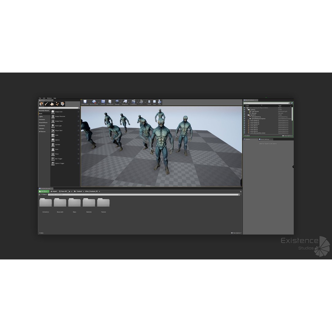 Alien Creature 3D Model – Low Poly Animated Fantasy Enemy, FBX - View 18