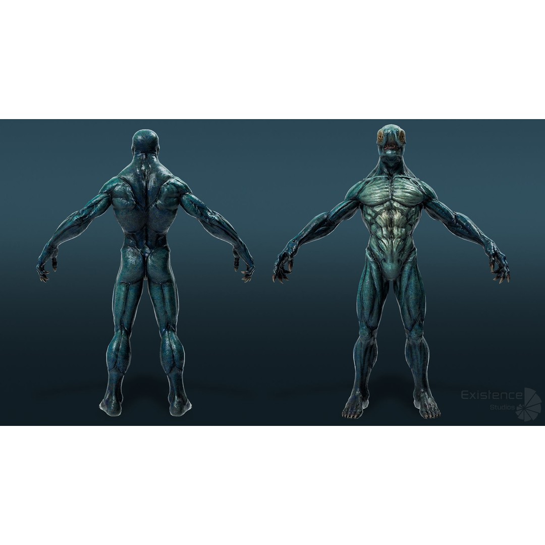 Alien Creature 3D Model – Low Poly Animated Fantasy Enemy, FBX - View 5
