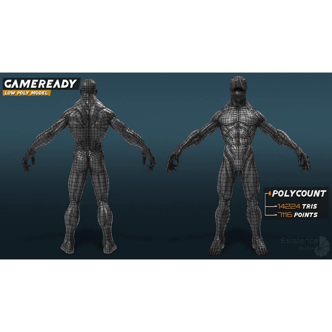 Alien Creature 3D Model – Low Poly Animated Fantasy Enemy, FBX - View 6