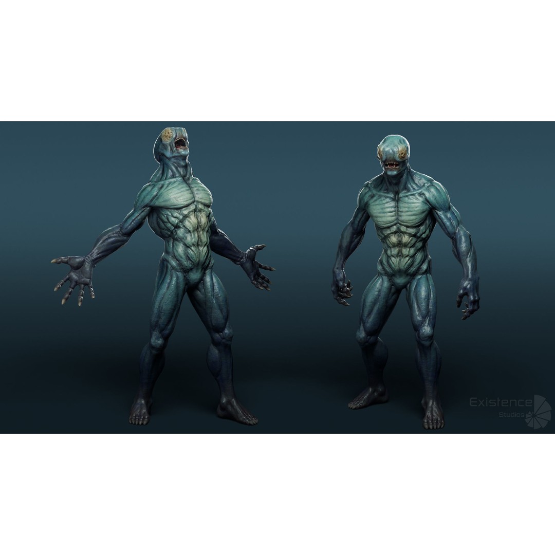 Alien Creature 3D Model – Low Poly Animated Fantasy Enemy, FBX - View 7