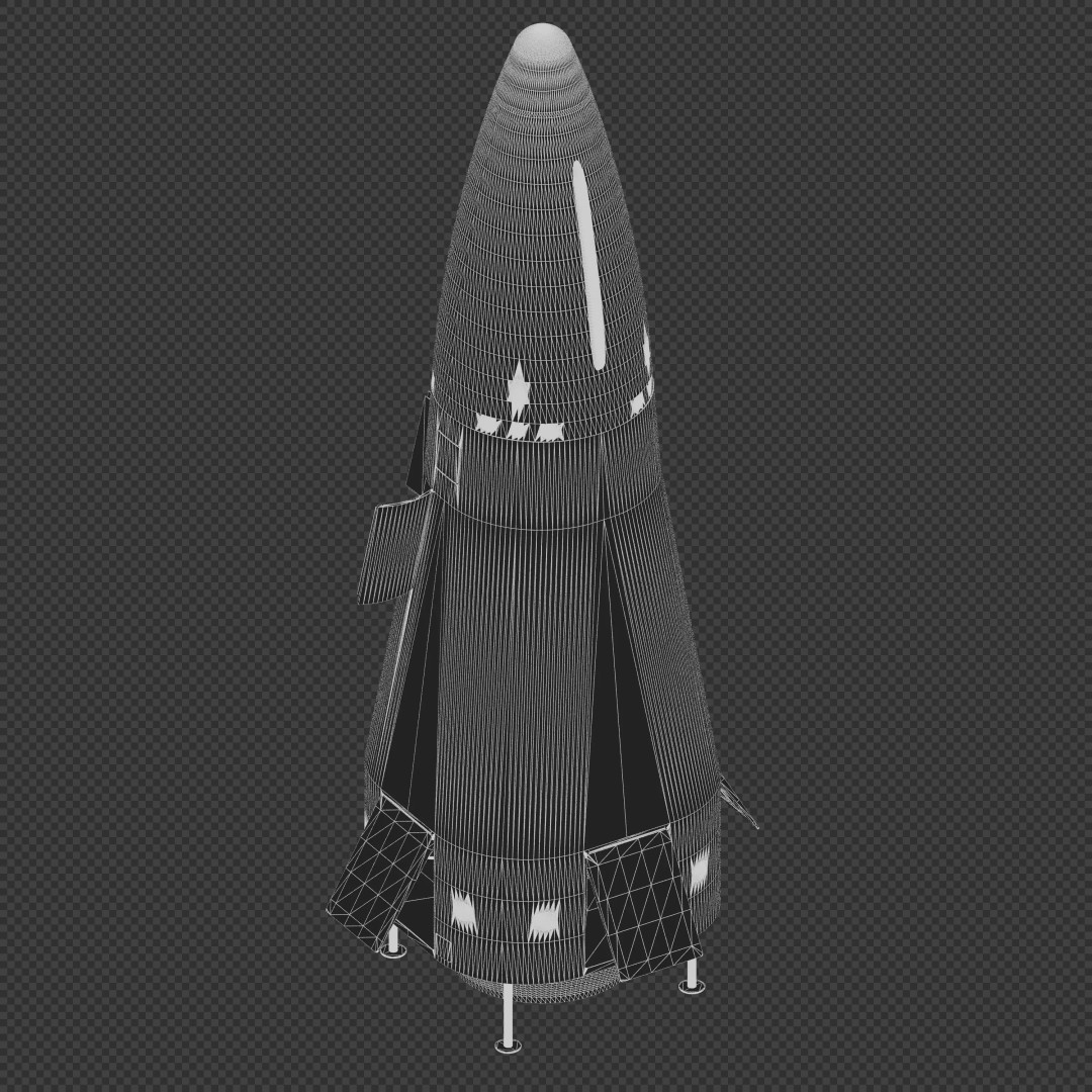 Delta Clipper 3D Model – Realistic Spacecraft with PBR Textures - View 10