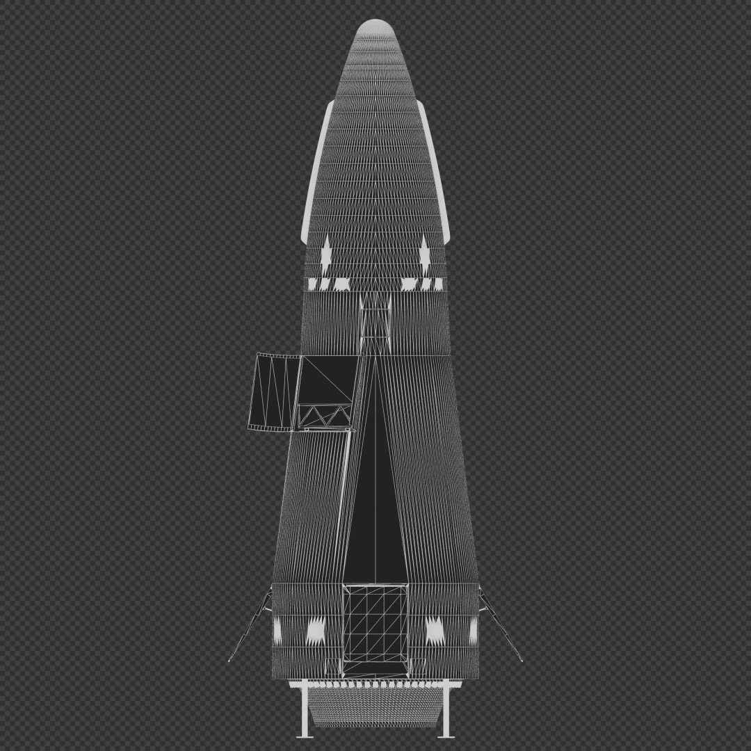 Delta Clipper 3D Model – Realistic Spacecraft with PBR Textures - View 11