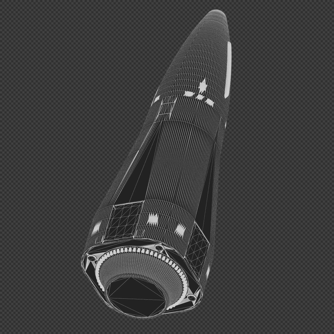 Delta Clipper 3D Model – Realistic Spacecraft with PBR Textures - View 13