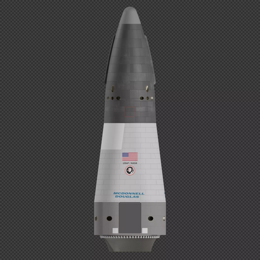 Delta Clipper 3D Model – Realistic Spacecraft with PBR Textures - View 4