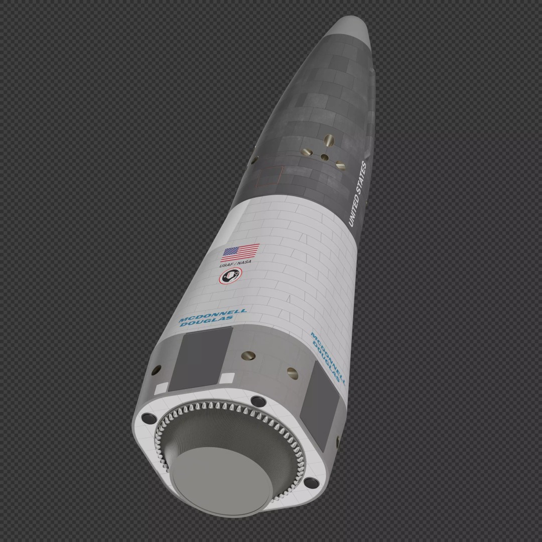 Delta Clipper 3D Model – Realistic Spacecraft with PBR Textures - View 6