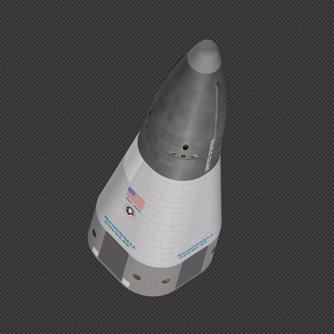 Delta Clipper 3D Model – Realistic Spacecraft with PBR Textures - View 7