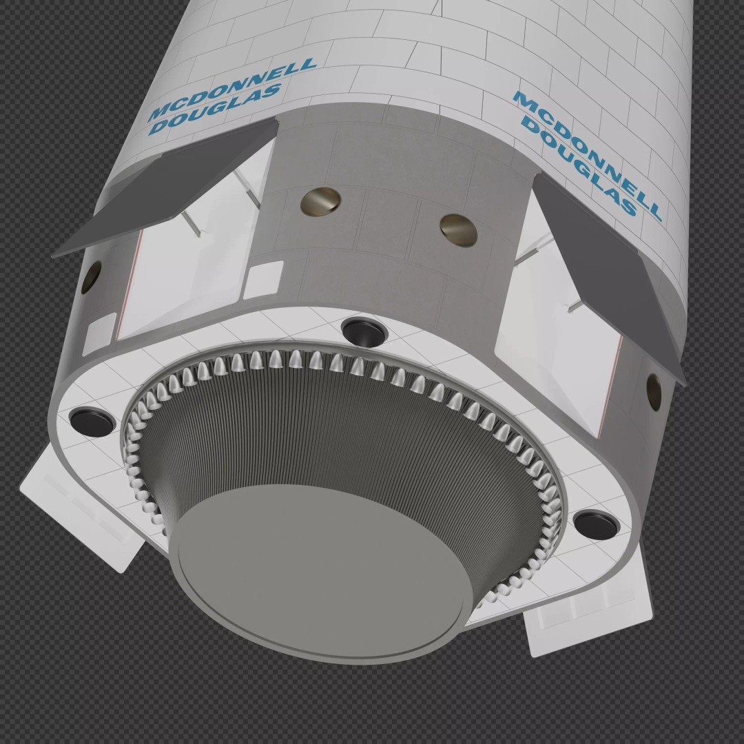 Delta Clipper 3D Model – Realistic Spacecraft with PBR Textures - View 8