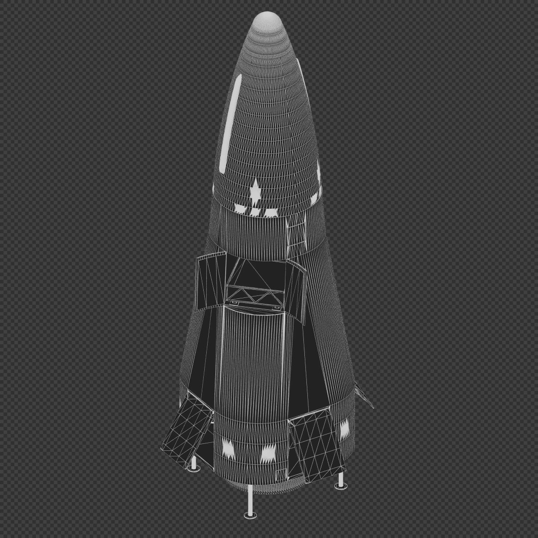 Delta Clipper 3D Model – Realistic Spacecraft with PBR Textures - View 9