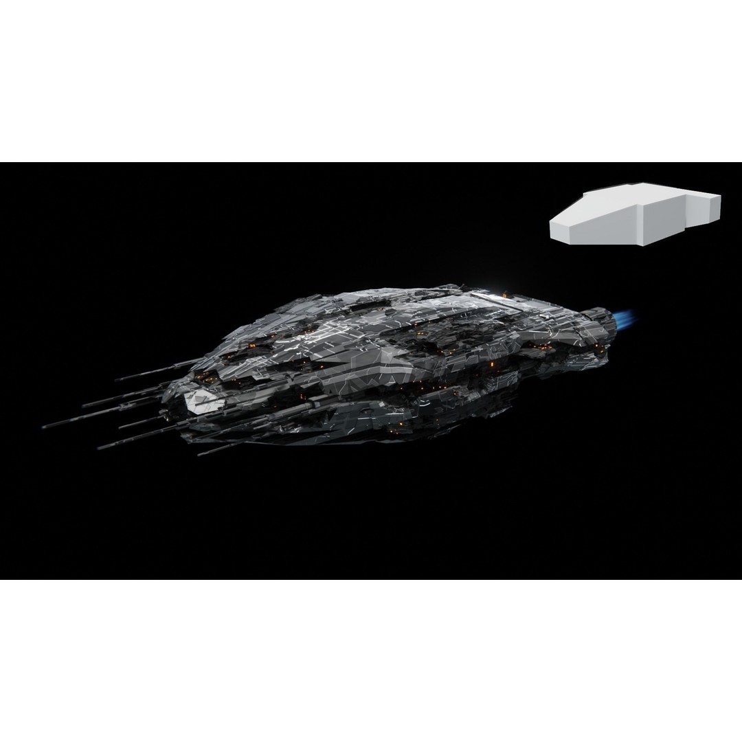 Spaceship Generator 3D Model – Procedural Sci-Fi Asset for Blender - View 10