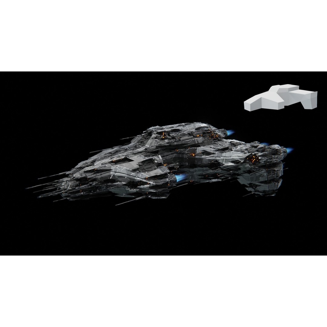 Spaceship Generator 3D Model – Procedural Sci-Fi Asset for Blender - View 11