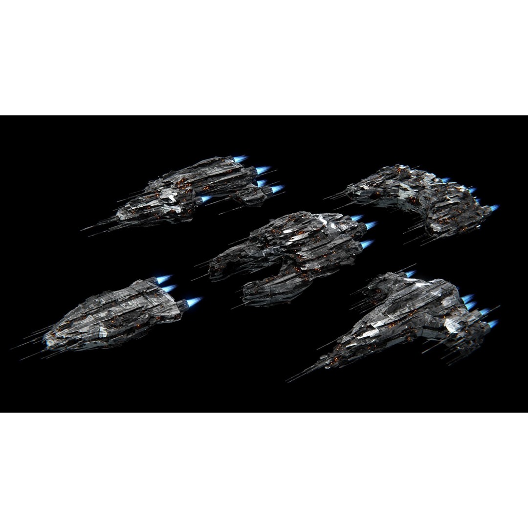 Spaceship Generator 3D Model – Procedural Sci-Fi Asset for Blender - View 14