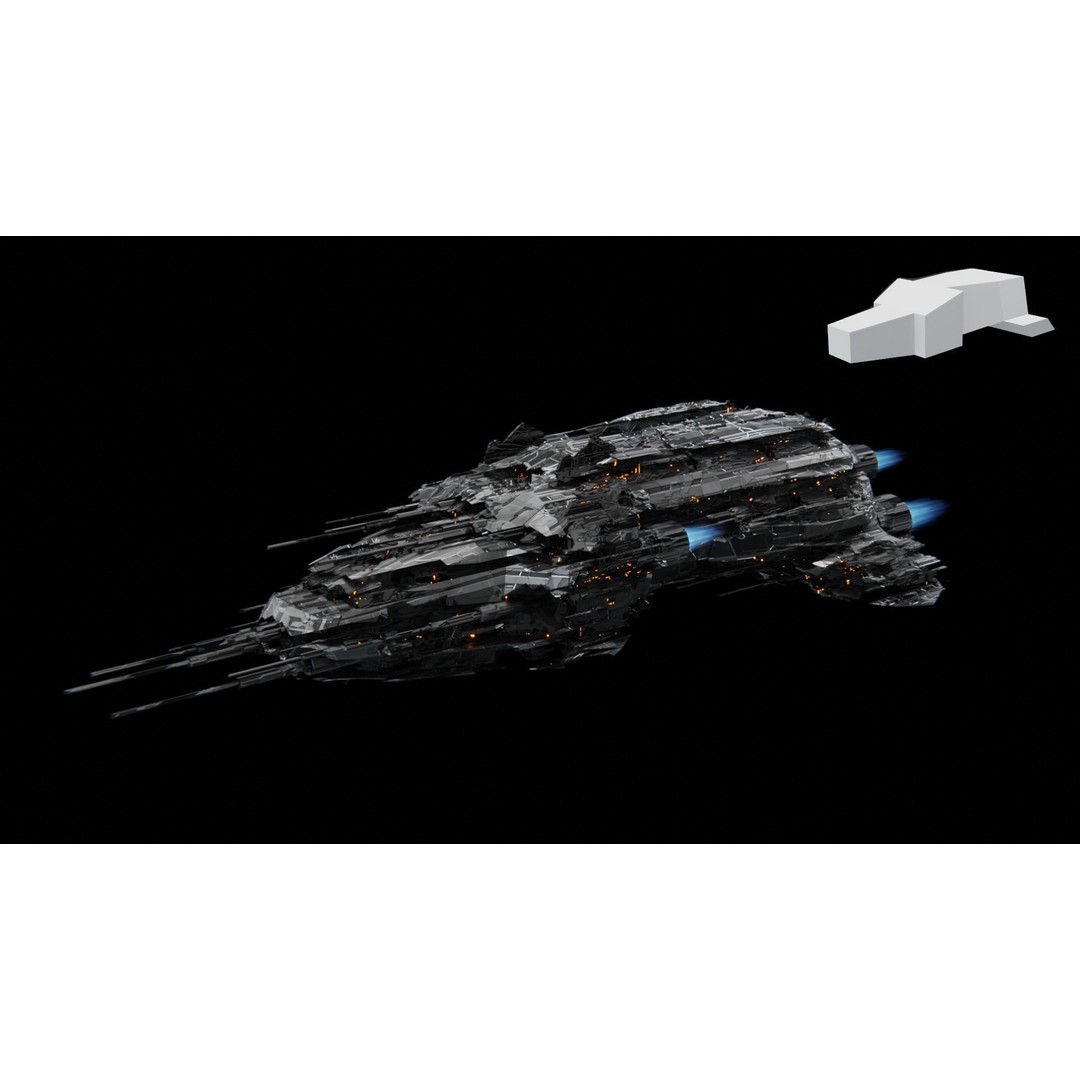 Spaceship Generator 3D Model – Procedural Sci-Fi Asset for Blender - View 23