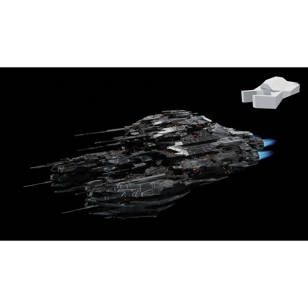 Spaceship Generator 3D Model – Procedural Sci-Fi Asset for Blender - View 27