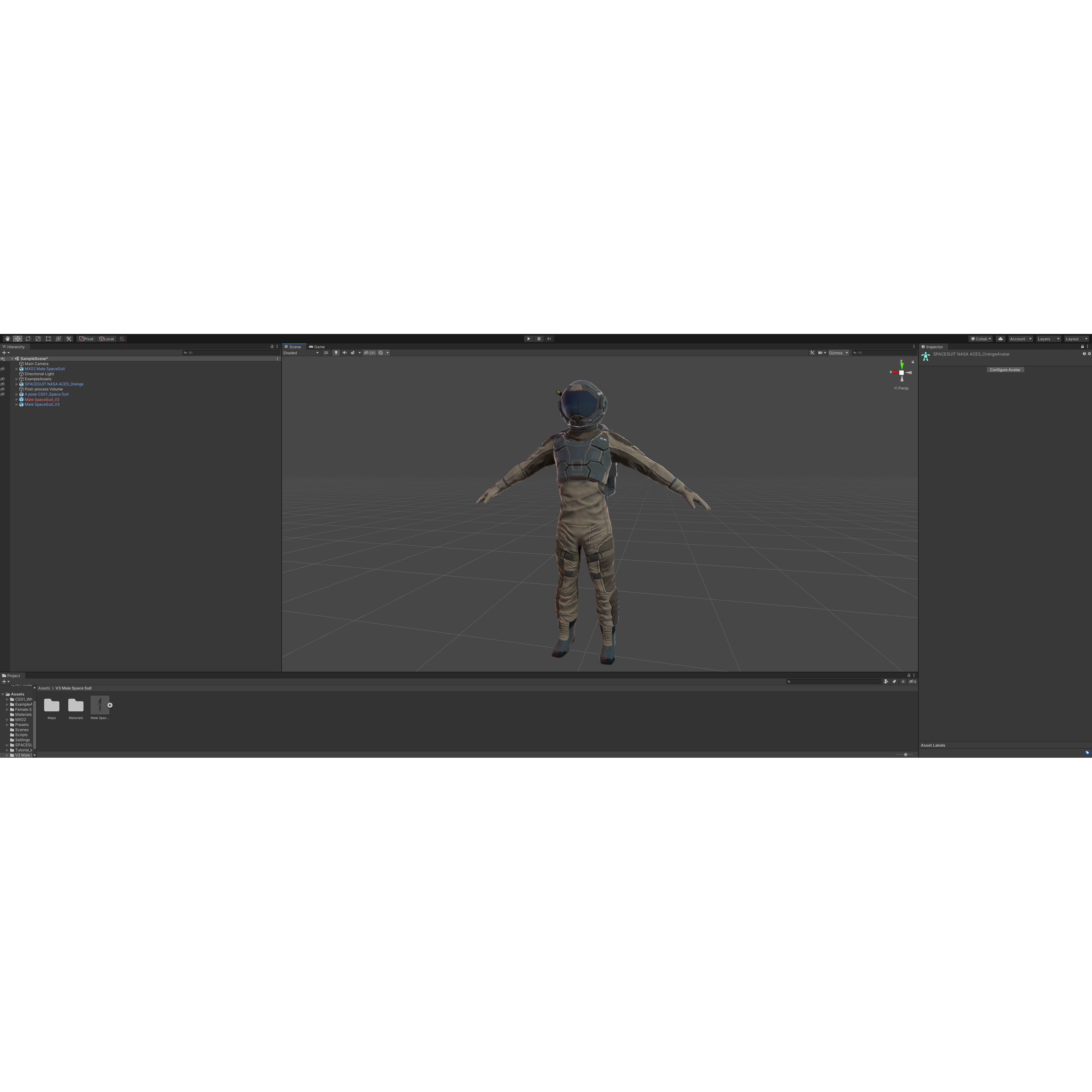 SX01 Male Space Suit - Low-Poly Game-Ready 3D Model - View 15