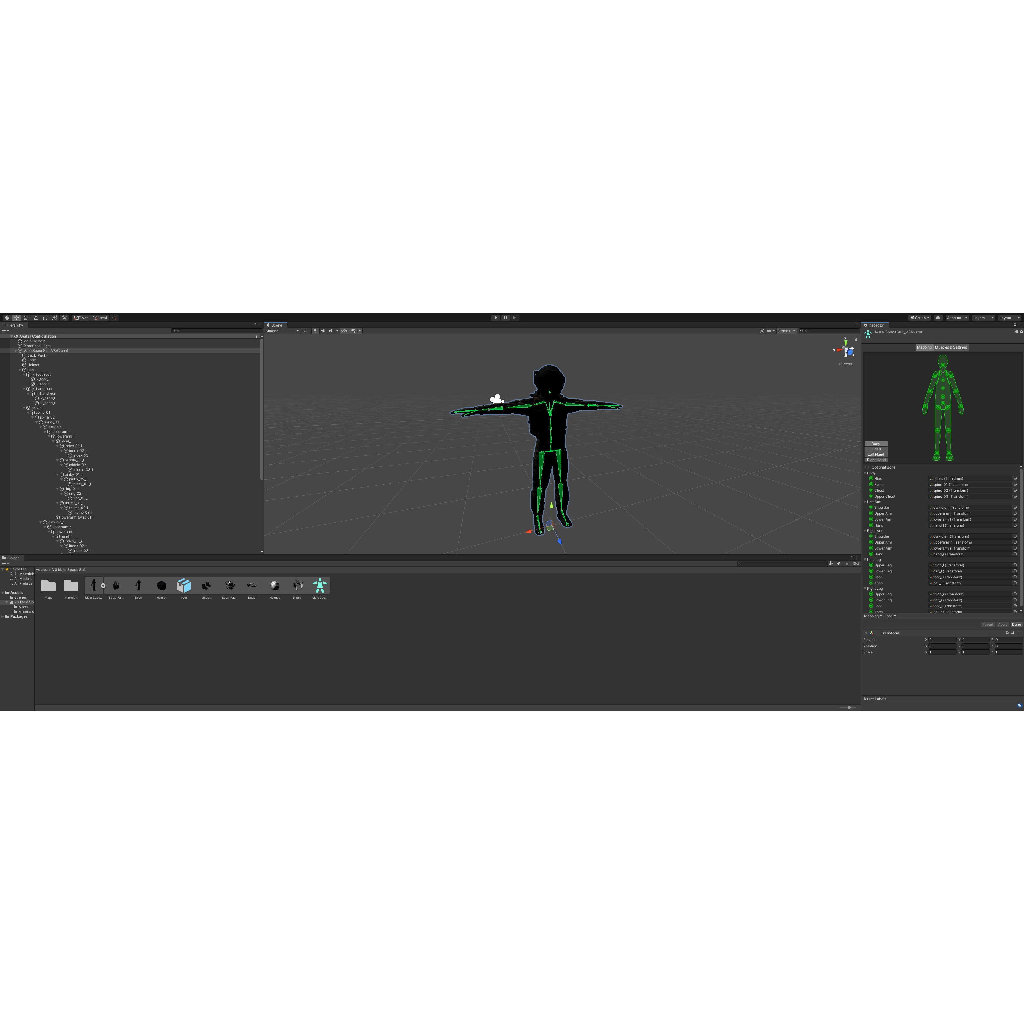 SX01 Male Space Suit - Low-Poly Game-Ready 3D Model - View 16