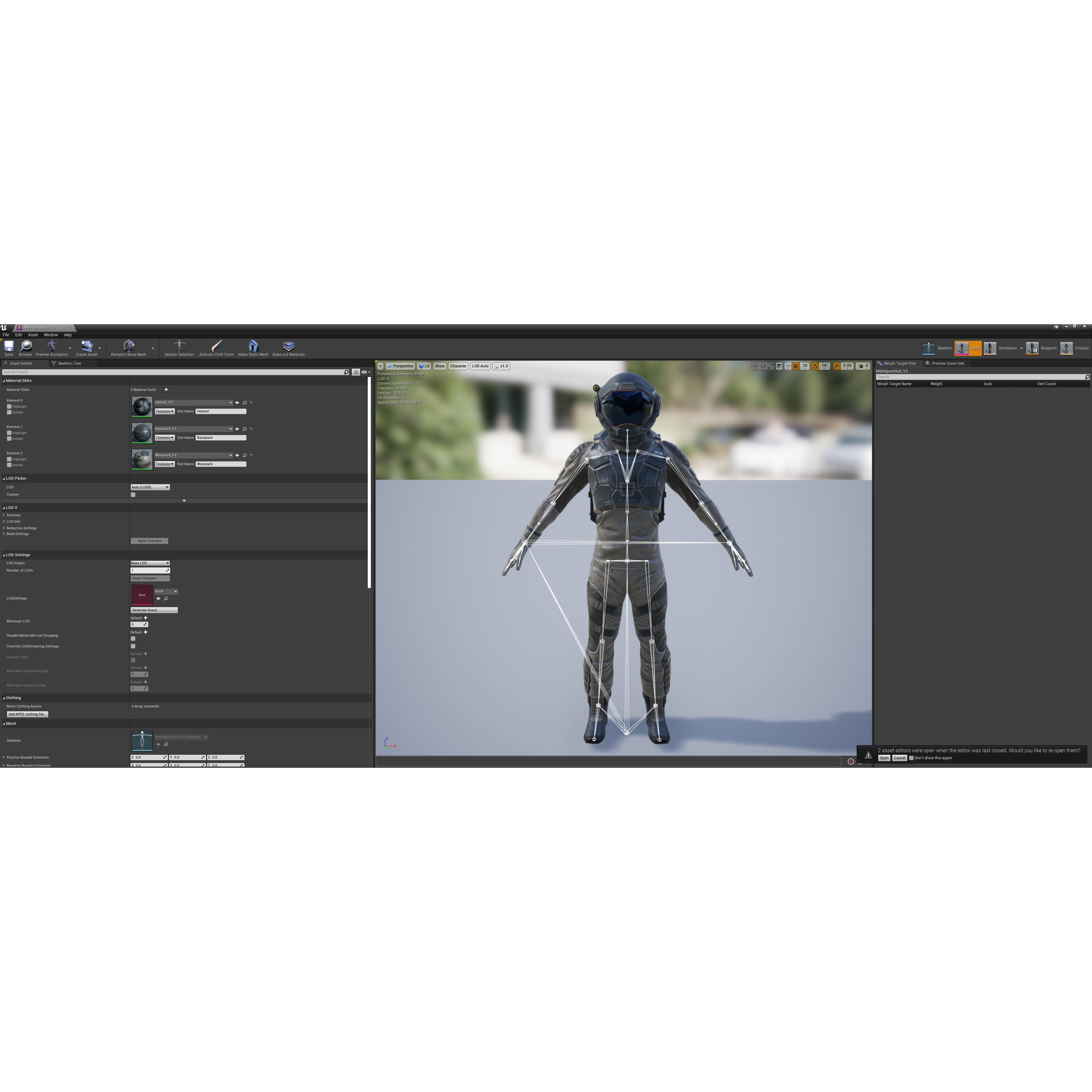 SX01 Male Space Suit - Low-Poly Game-Ready 3D Model - View 17