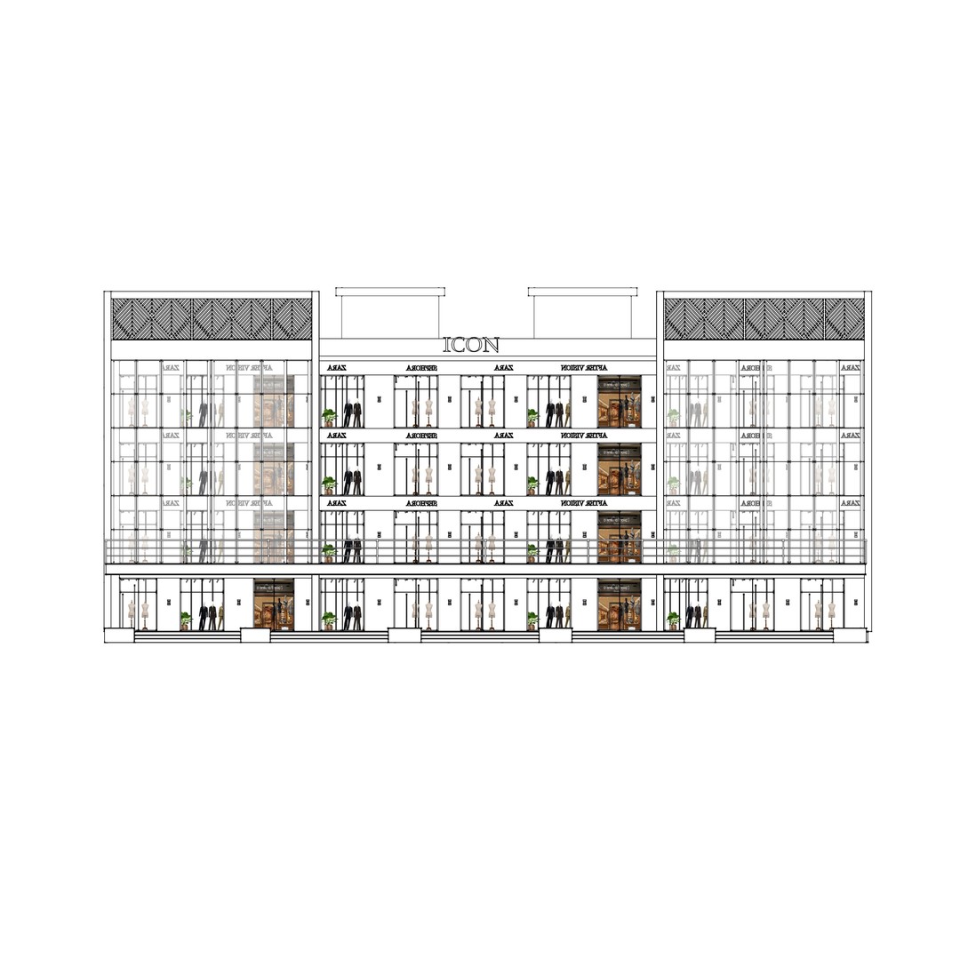 Commercial Complex 3D Model – Low Poly Modern Design, FBX & OBJ - View 18