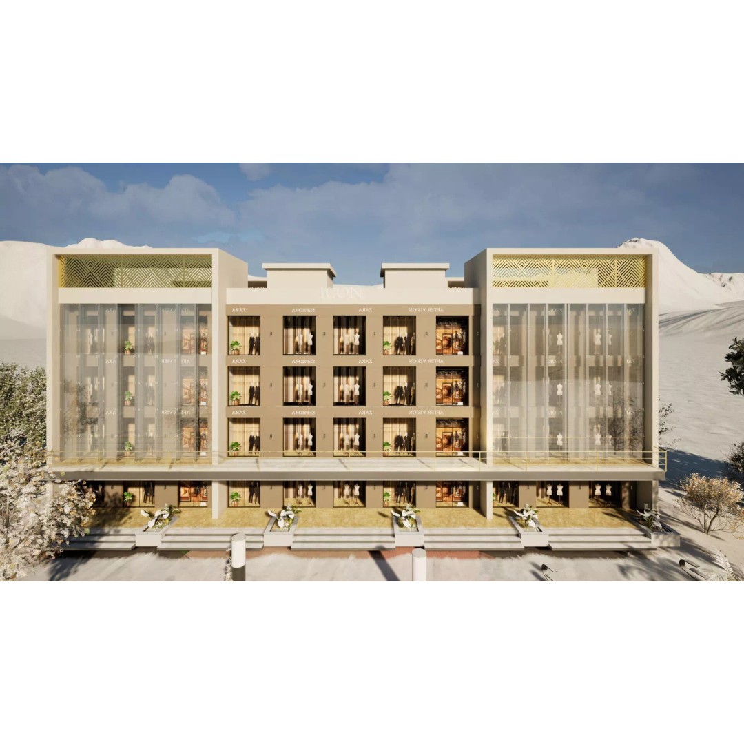 Commercial Complex 3D Model – Low Poly Modern Design, FBX & OBJ - View 2