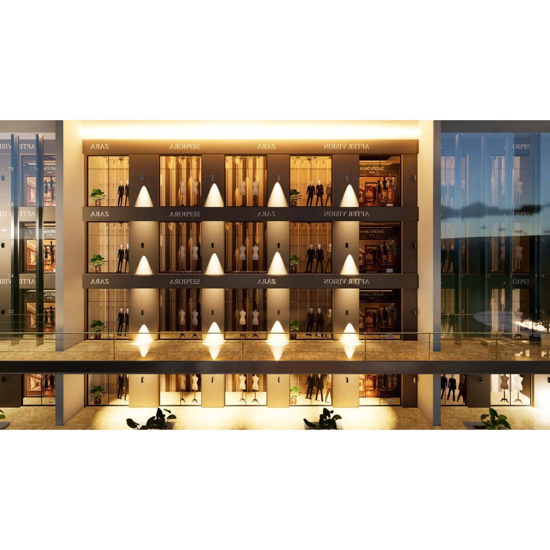 Commercial Complex 3D Model – Low Poly Modern Design, FBX & OBJ - View 7