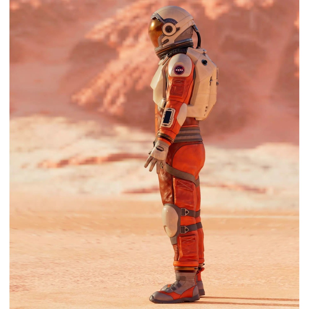 NASA Orange Spacesuit Concept 3D Model – Realistic Design for Games, FBX, OBJ - View 5
