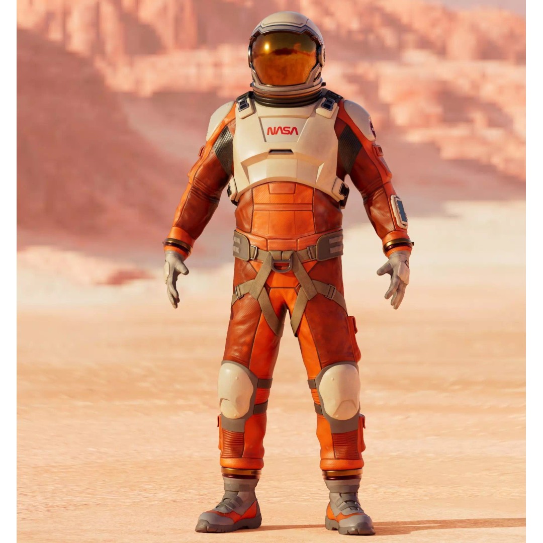 NASA Orange Spacesuit Concept 3D Model – Realistic Design for Games, FBX, OBJ - View 6