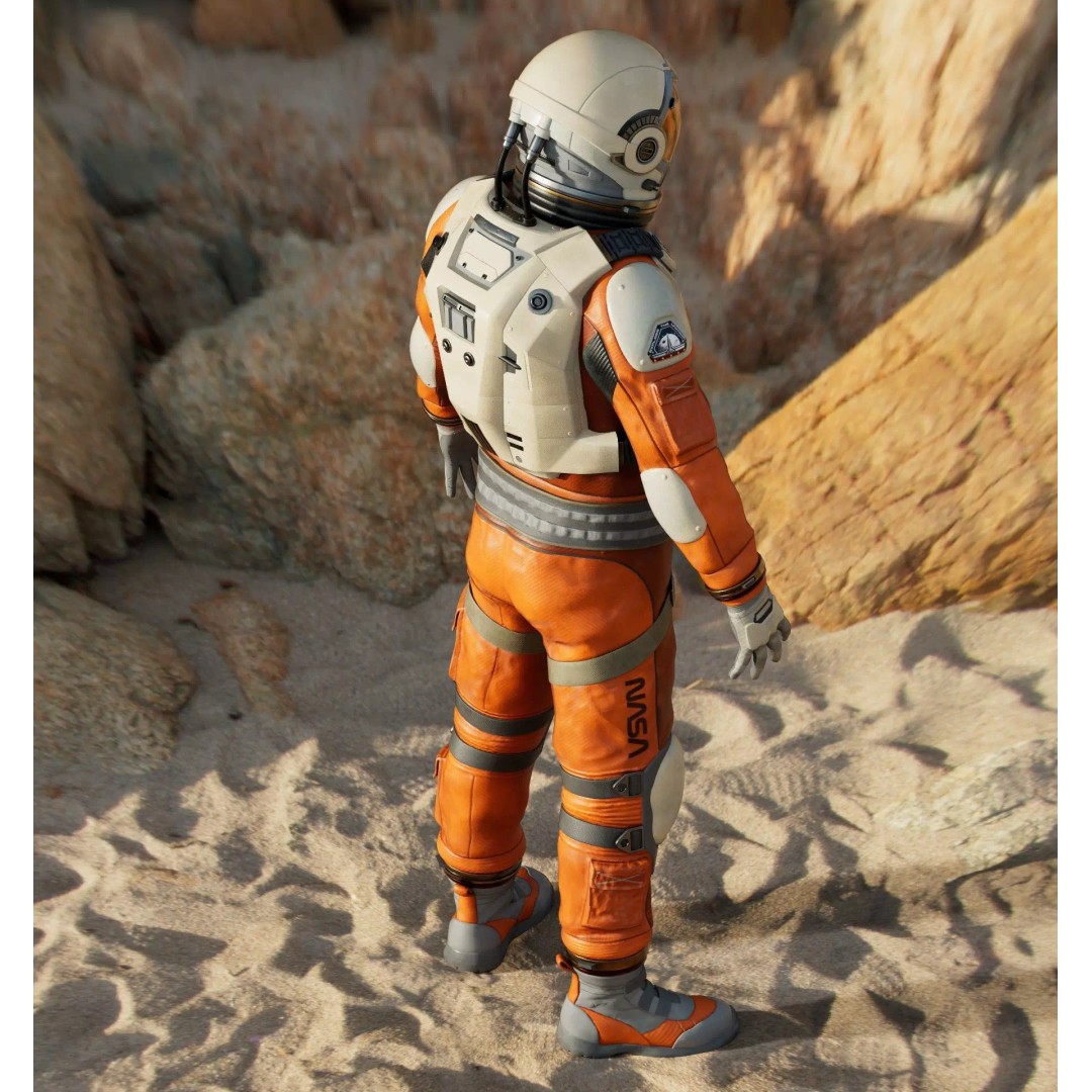 NASA Orange Spacesuit Concept 3D Model – Realistic Design for Games, FBX, OBJ - View 8