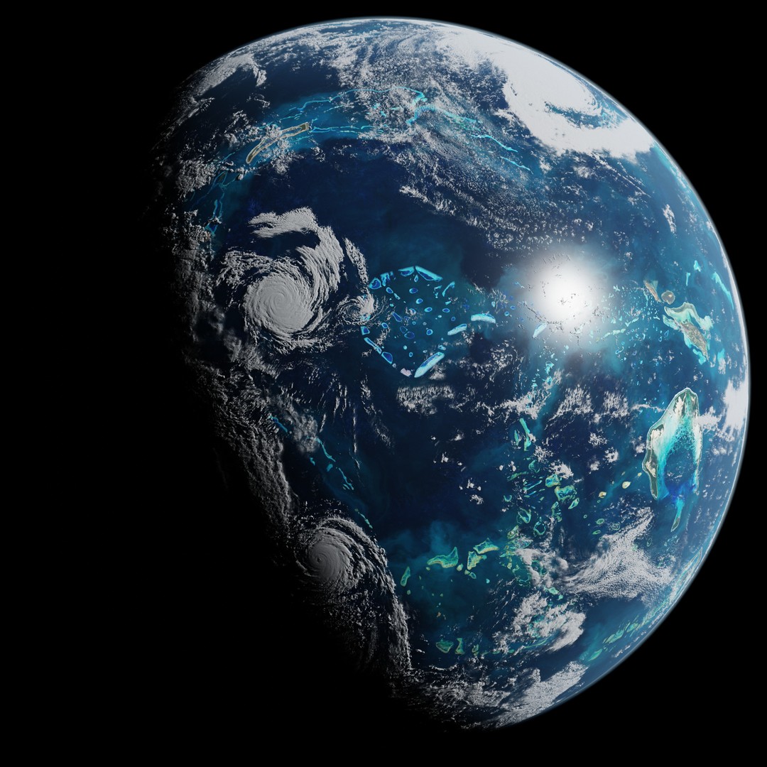 Oceanic Planet 3D Model – Seamless 16K Texture for Games