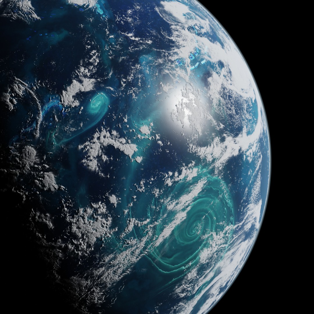 Oceanic Planet 3D Model – Seamless 16K Texture for Games - View 10