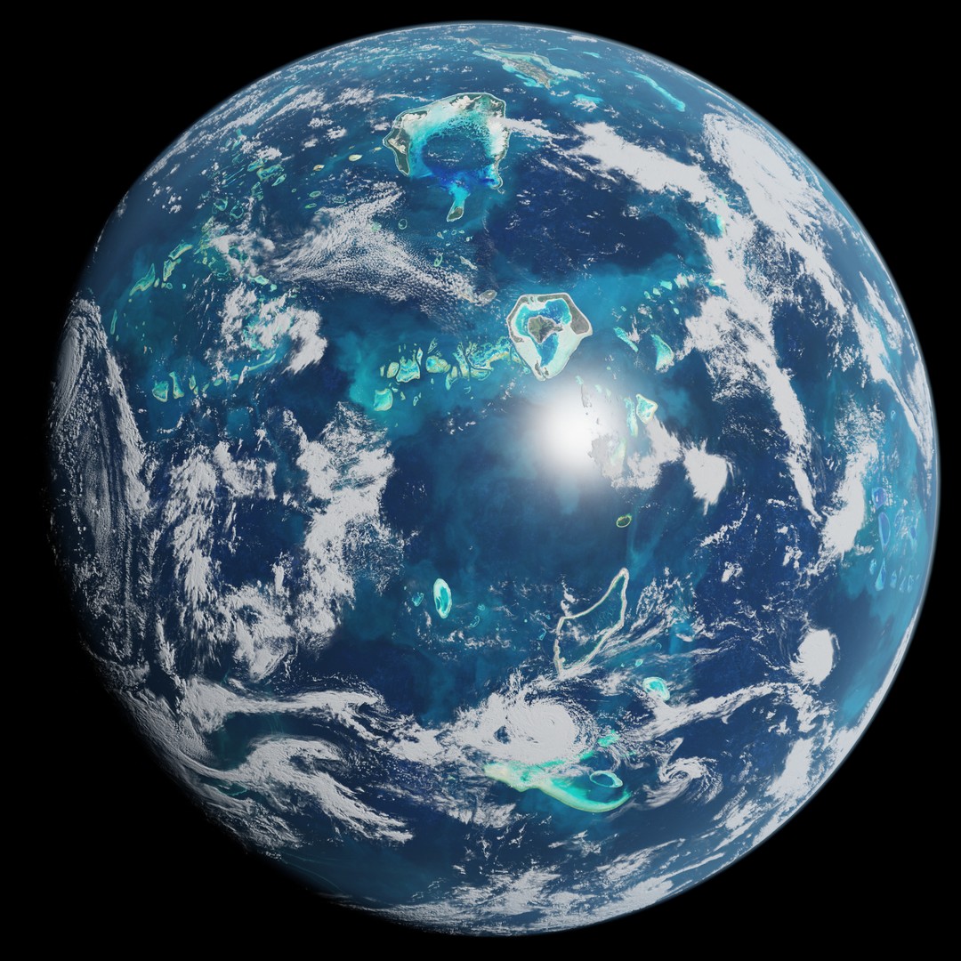 Oceanic Planet 3D Model – Seamless 16K Texture for Games - View 14