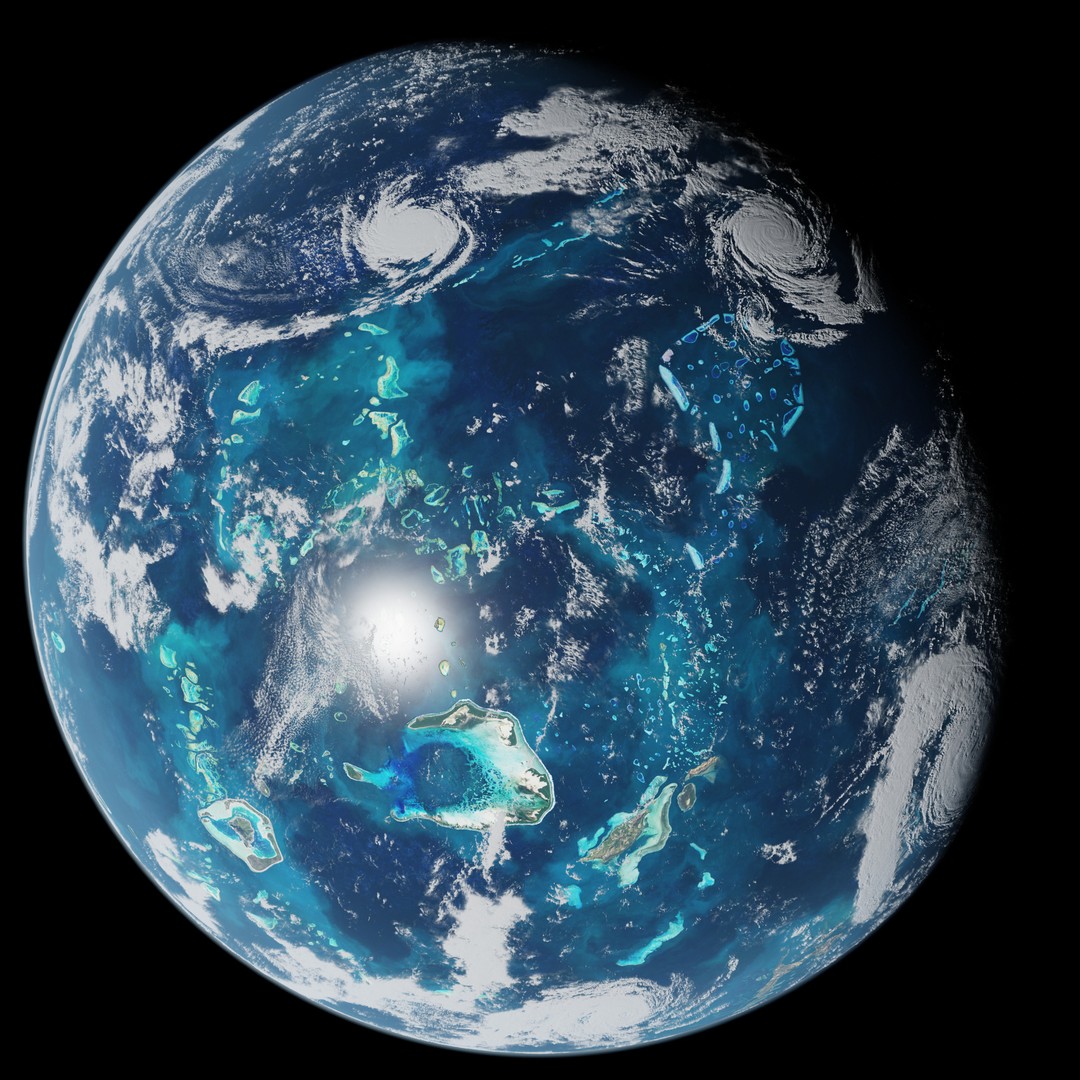 Oceanic Planet 3D Model – Seamless 16K Texture for Games - View 5