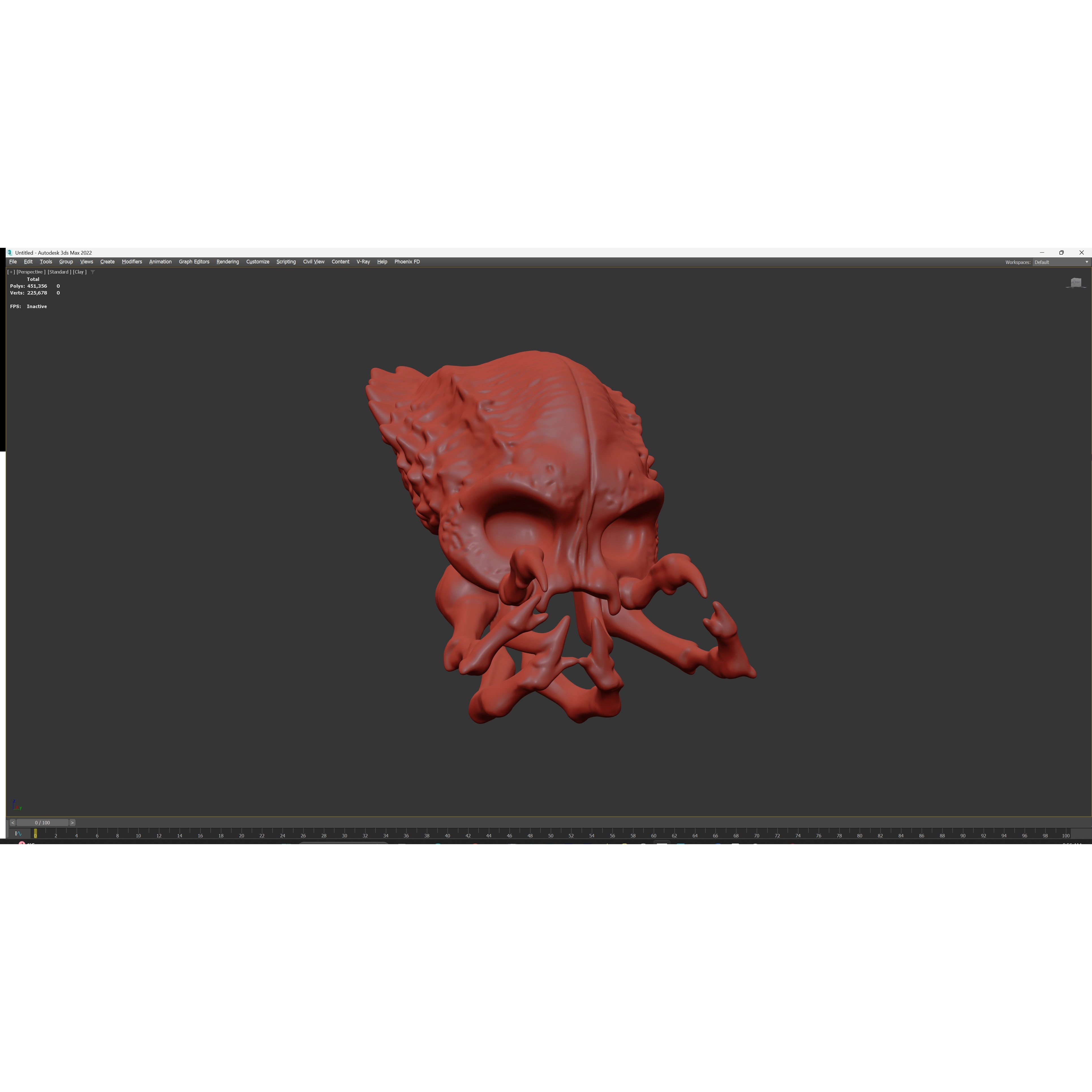 Alien Skull Artifact - Game-Ready 3D Model - View 11