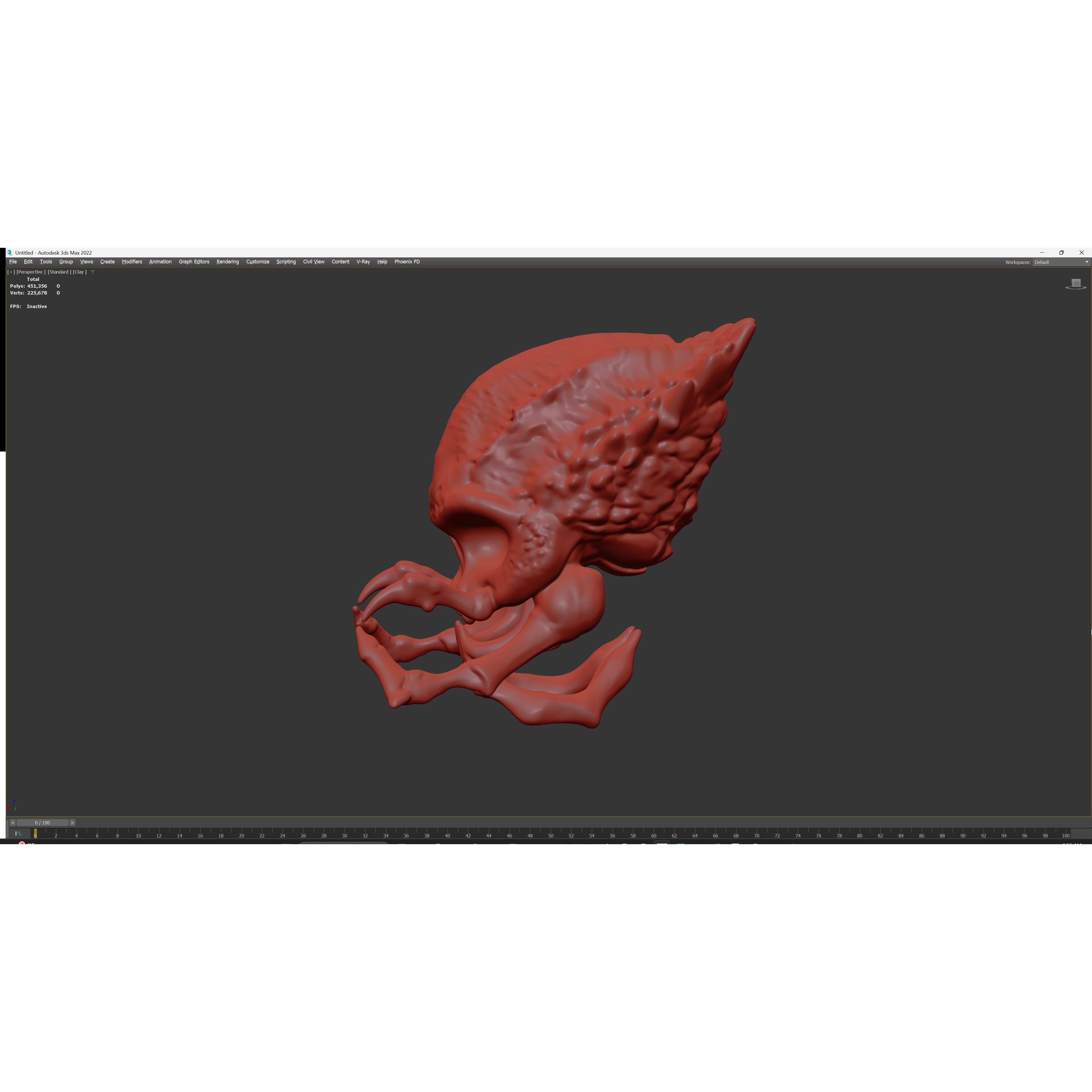 Alien Skull Artifact - Game-Ready 3D Model - View 13