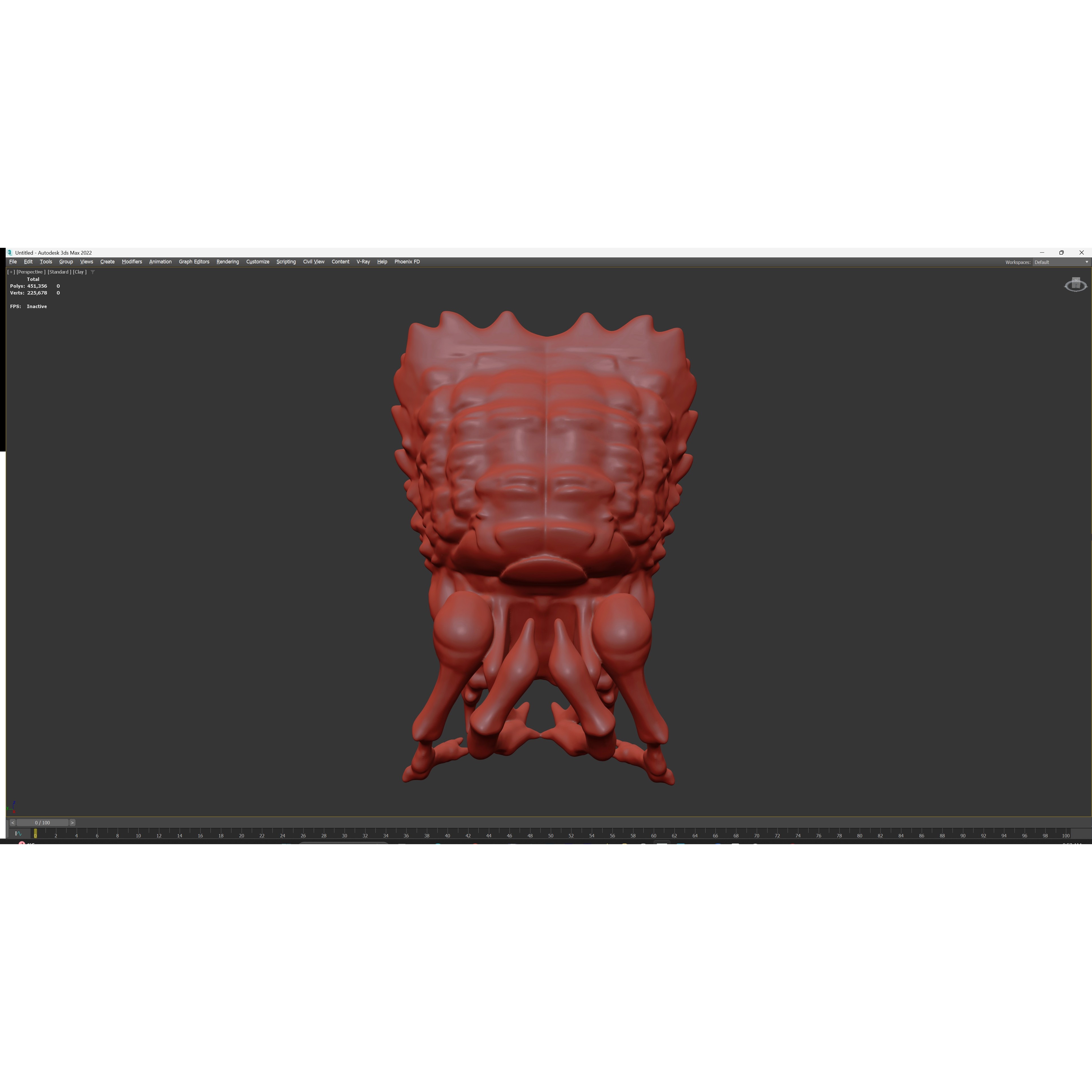 Alien Skull Artifact - Game-Ready 3D Model - View 17