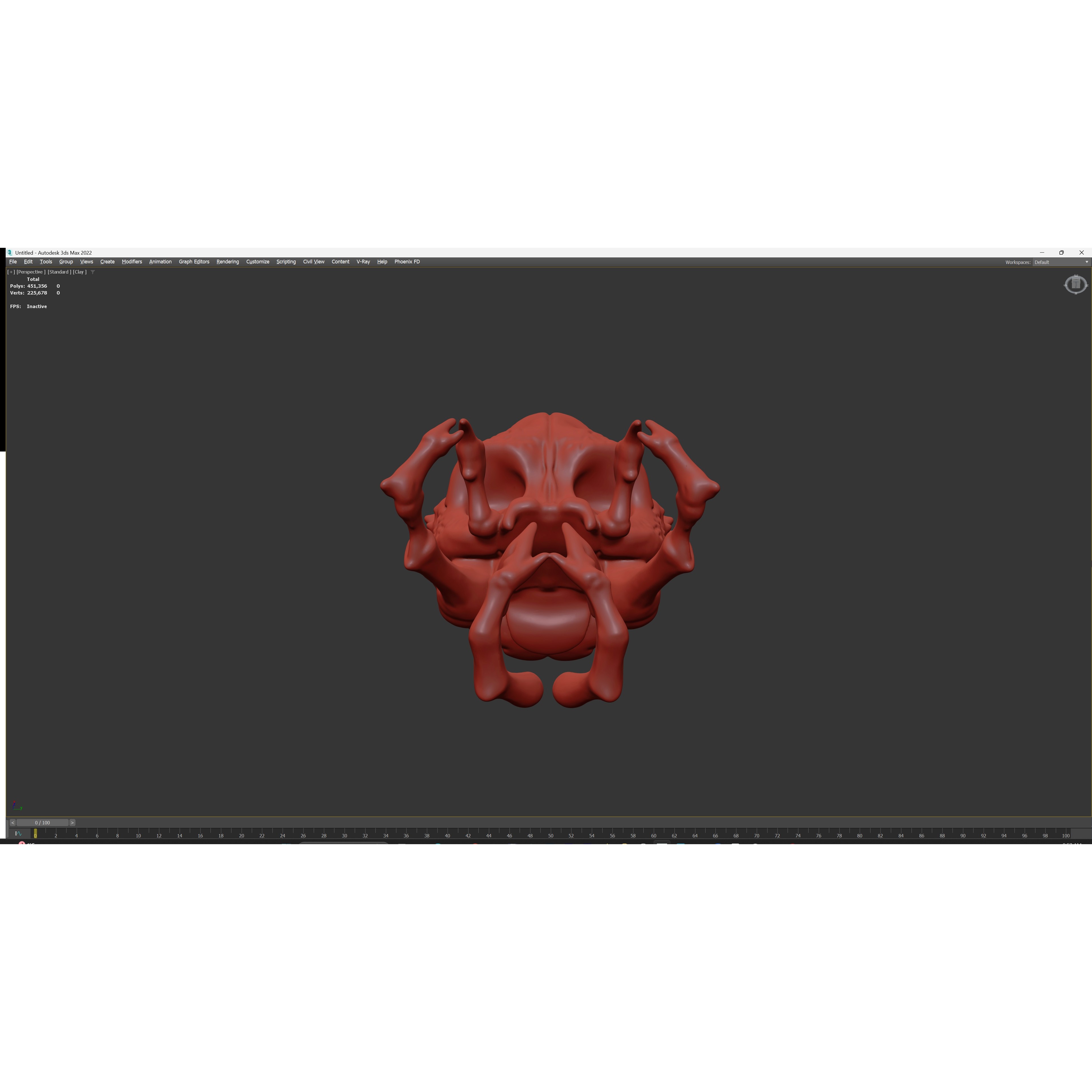 Alien Skull Artifact - Game-Ready 3D Model - View 18