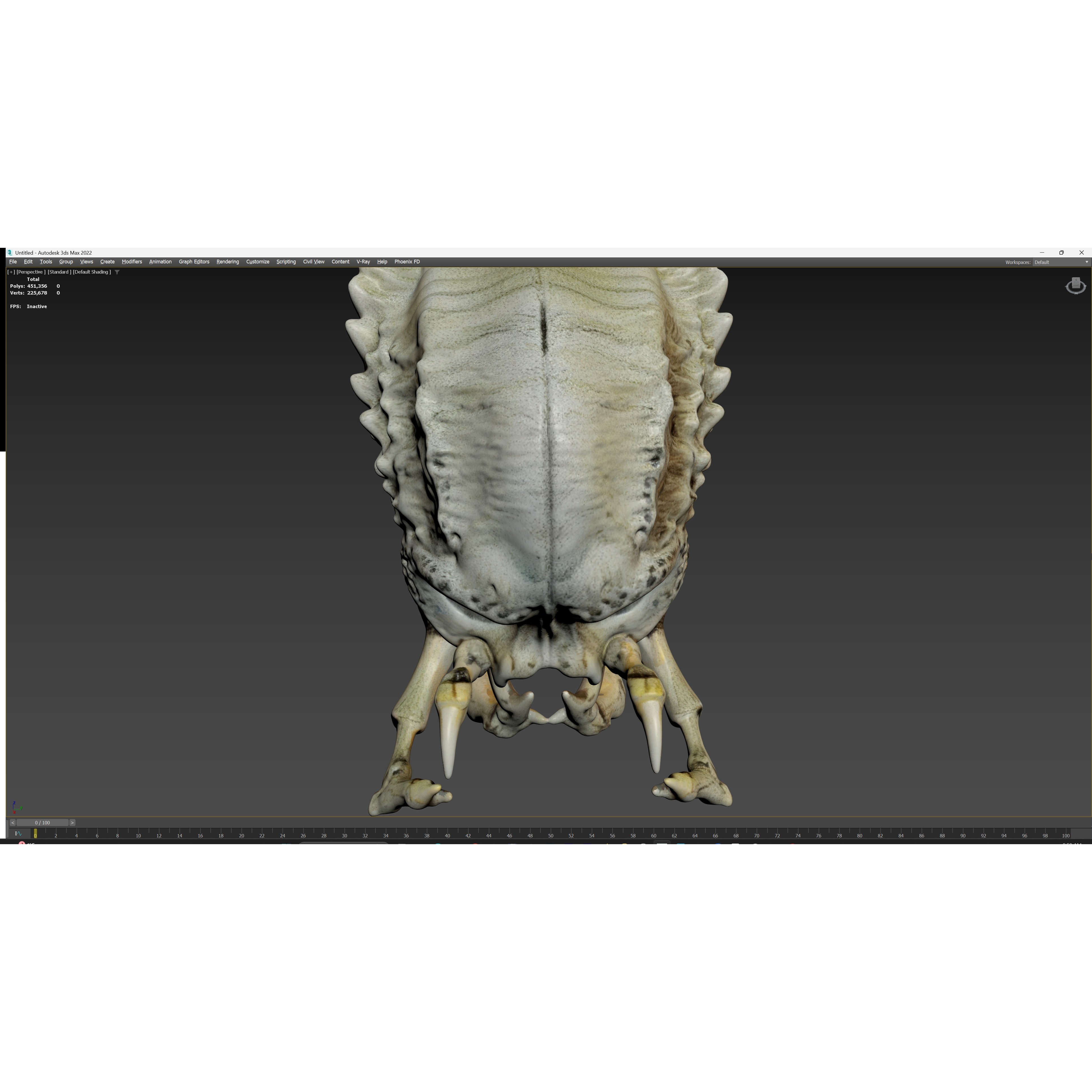 Alien Skull Artifact - Game-Ready 3D Model - View 23