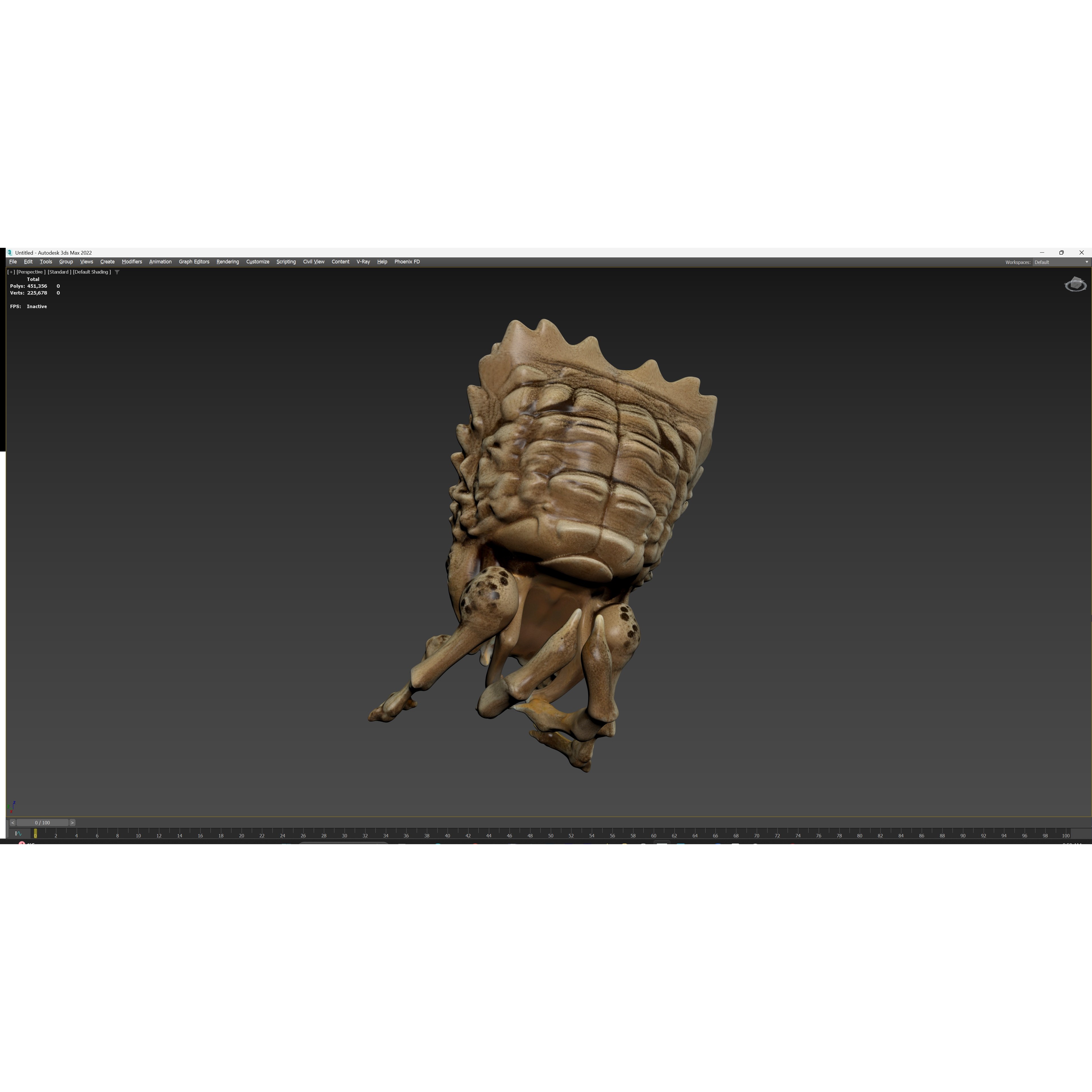 Alien Skull Artifact - Game-Ready 3D Model - View 24